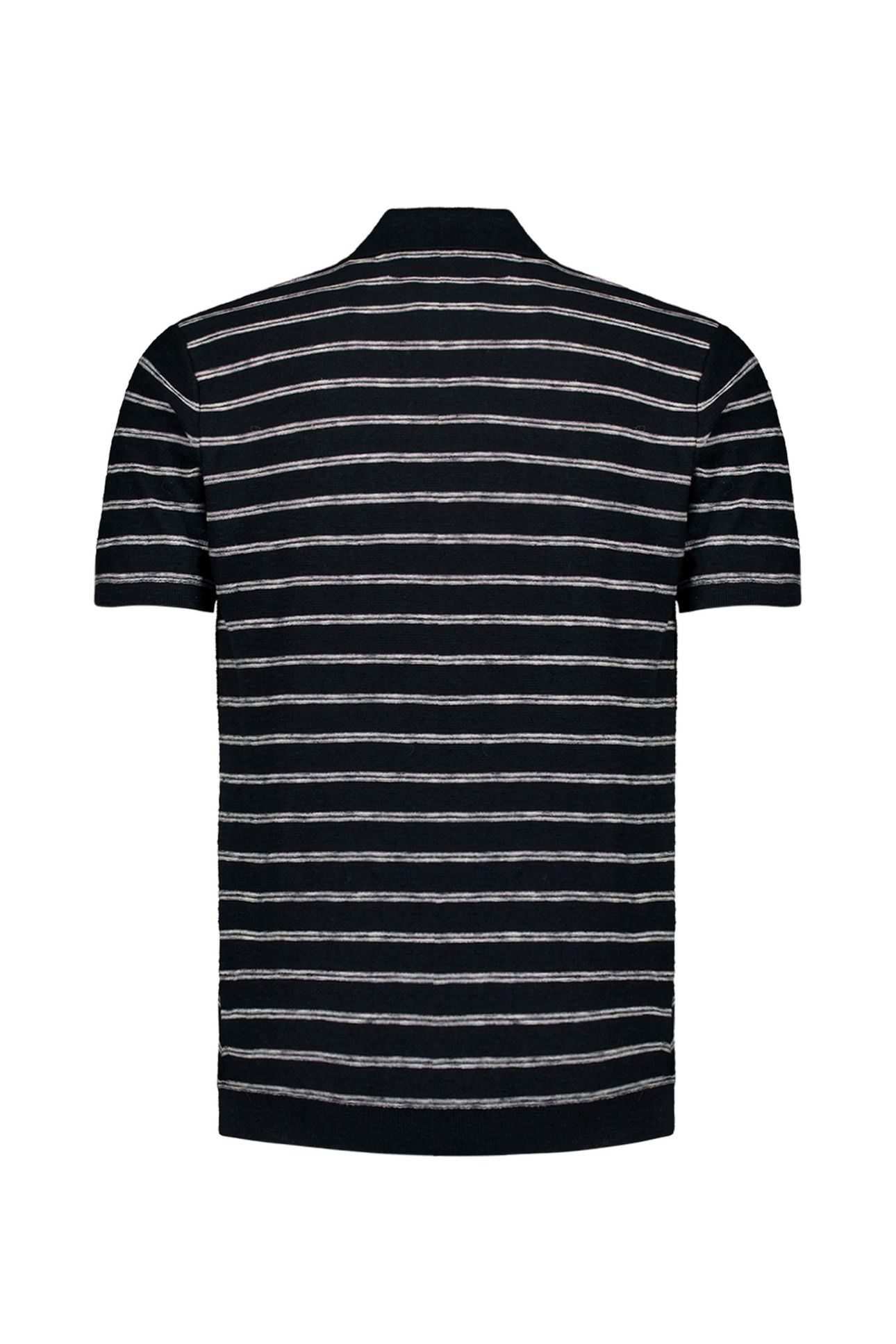 PULLOVER SHORT SLEEVE POLO V STRIPES WITH LINEN NIGHT 6