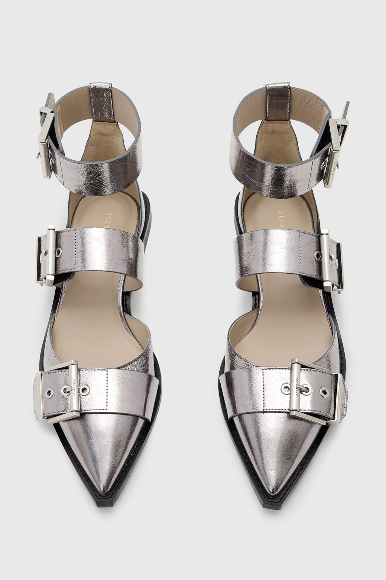 SUTTON METALLIC SHOE GUNMETAL GREY 4