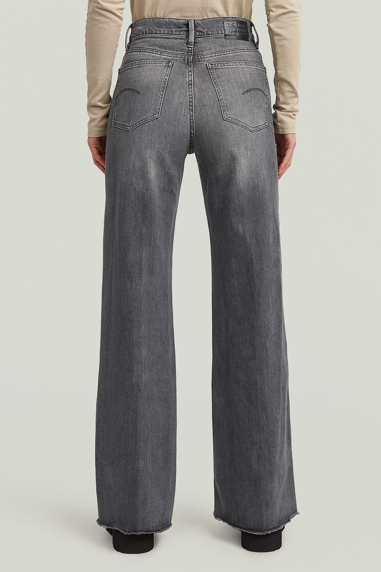 DECK ULTRA HIGH WIDE LEG JEANS GREY 2