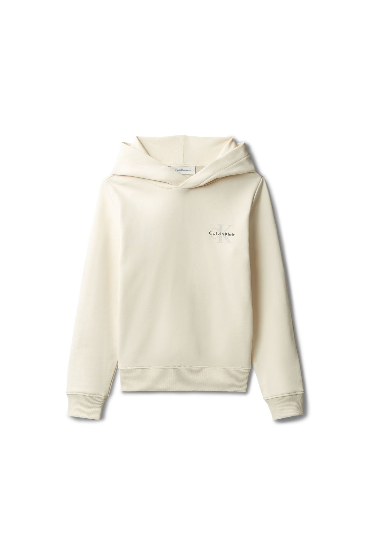UNISEX SMALL MONOGRAM HOODIE WHITE GRAY 5