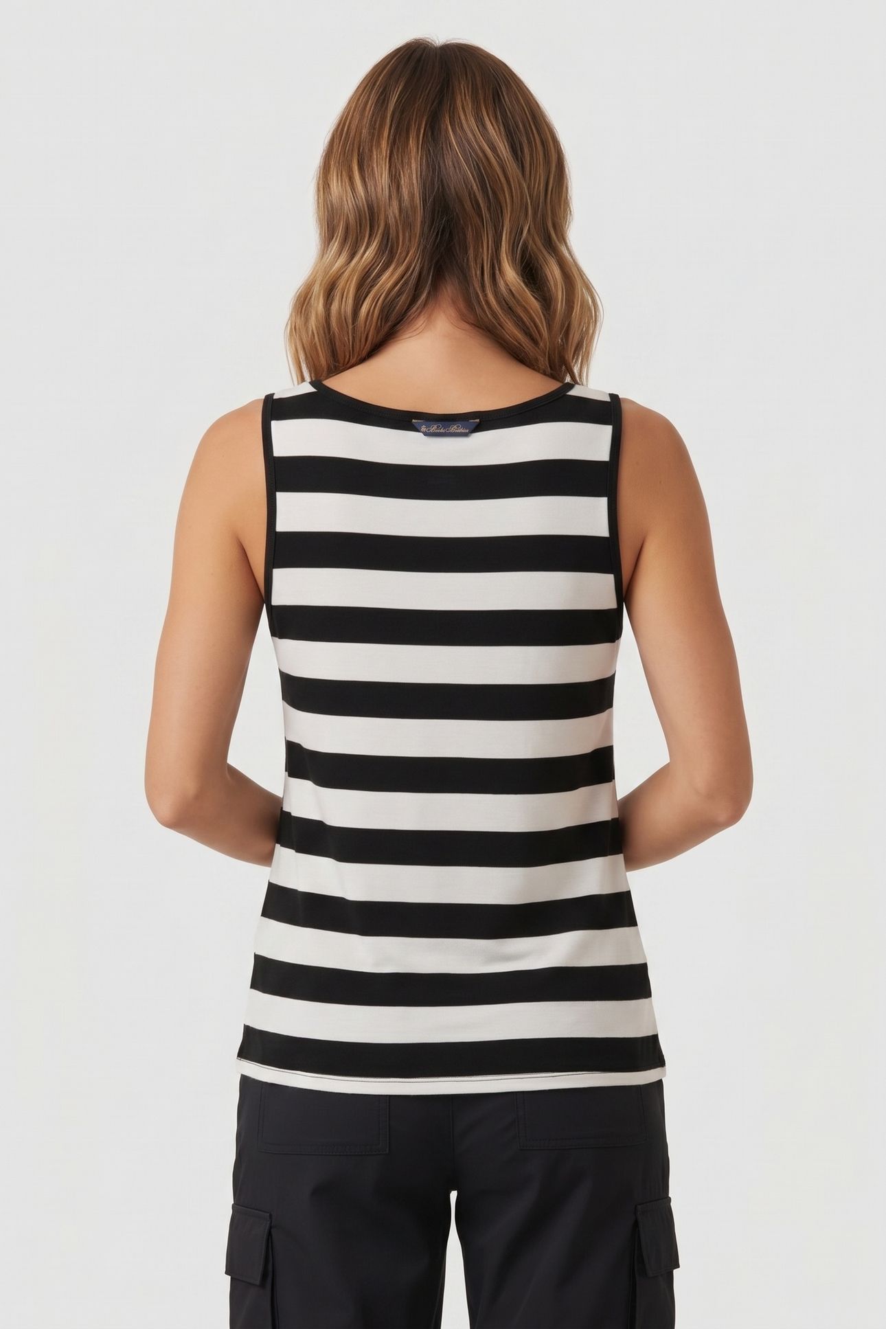 SLIM FIT STRIPED COTTON JERSEY TANK TOP WITH LOGO EMBROIDERY 2