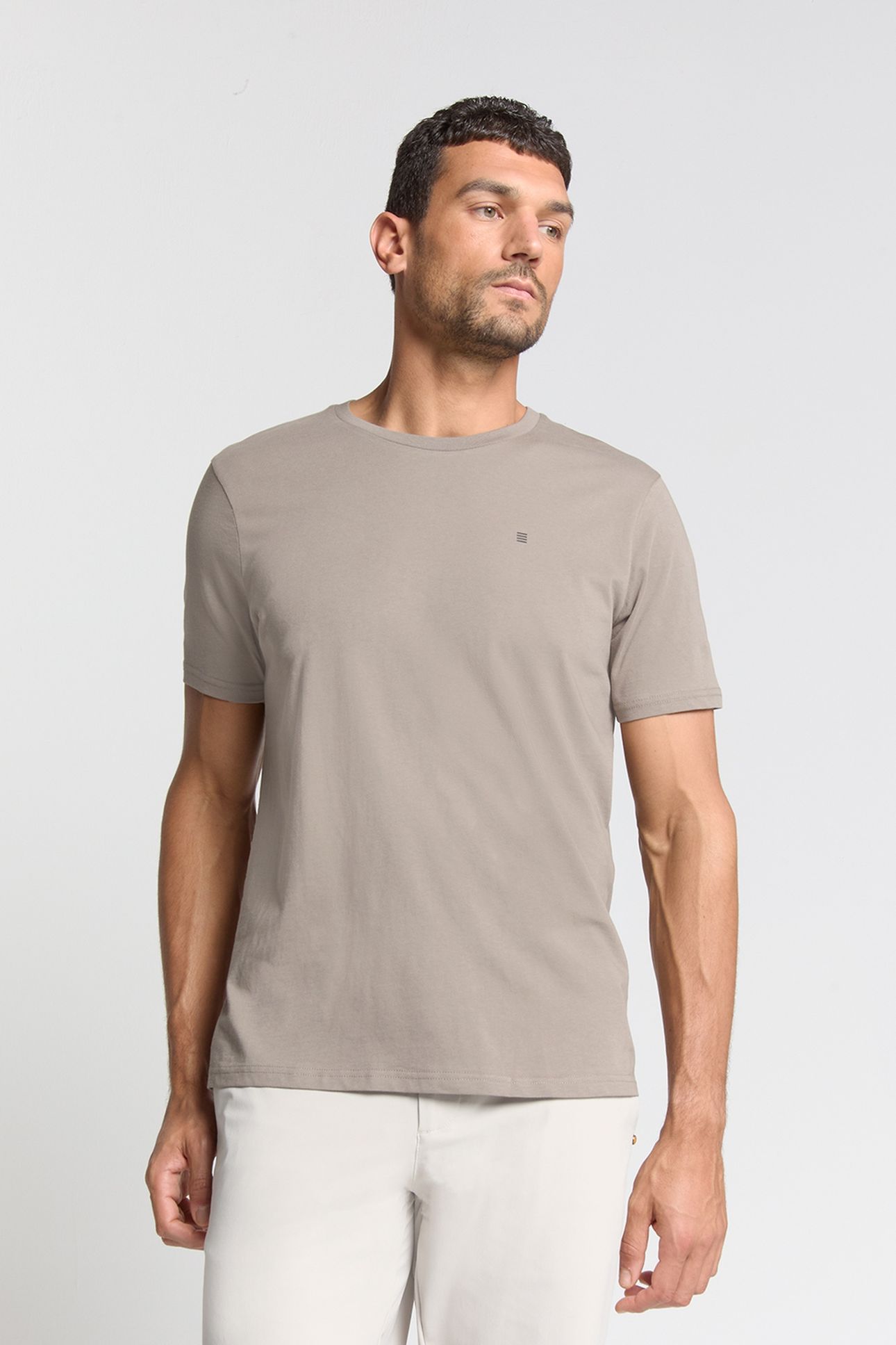 T-SHIRT CREWNECK SOLID BASIC CLAY 2