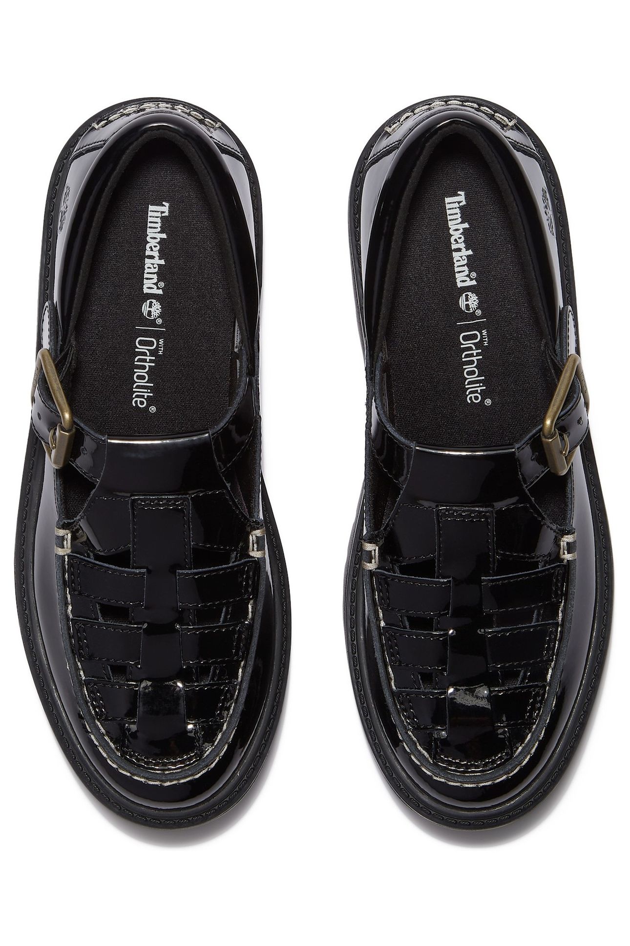 STONE STREET BUCKLE SHOE BLACK PATENT LEATHER 8