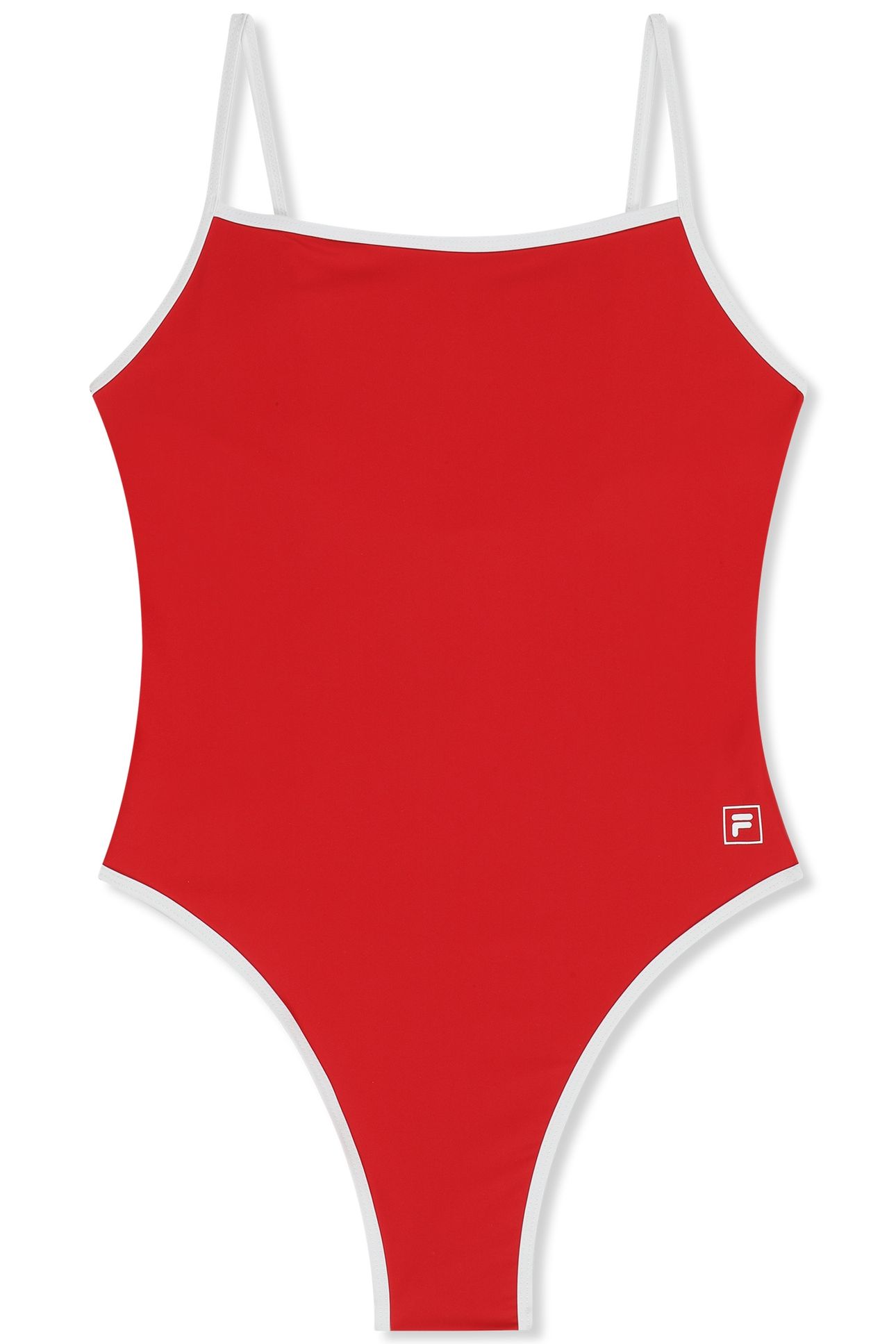 CINQUALE CONTRAST BINDING SWIMSUIT TRUE RED 4