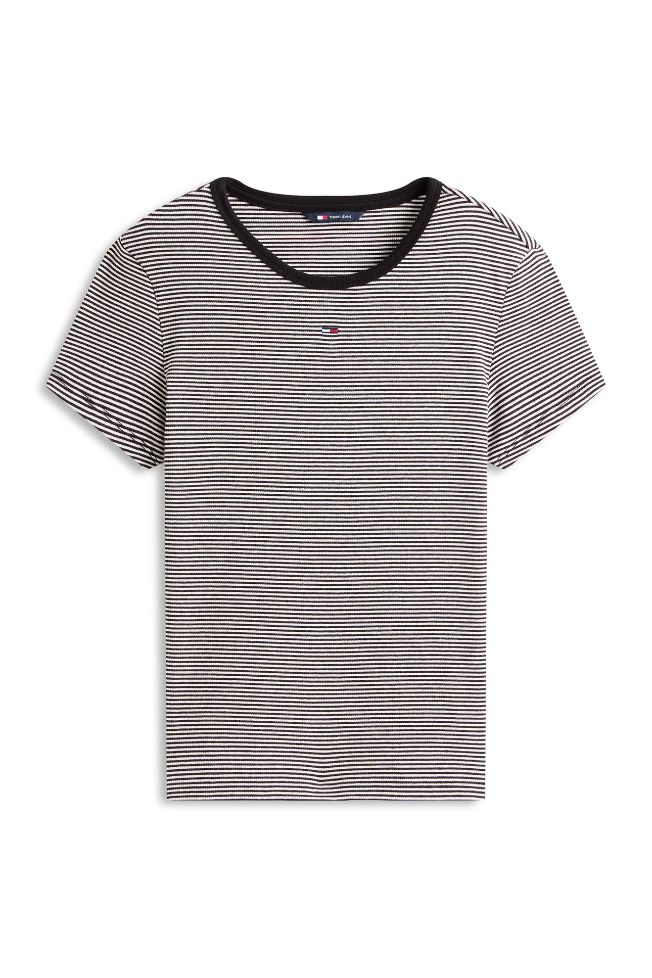 SLIM ESSENTIAL T-SHIRT BLACK/ WHITE STRIPE 5