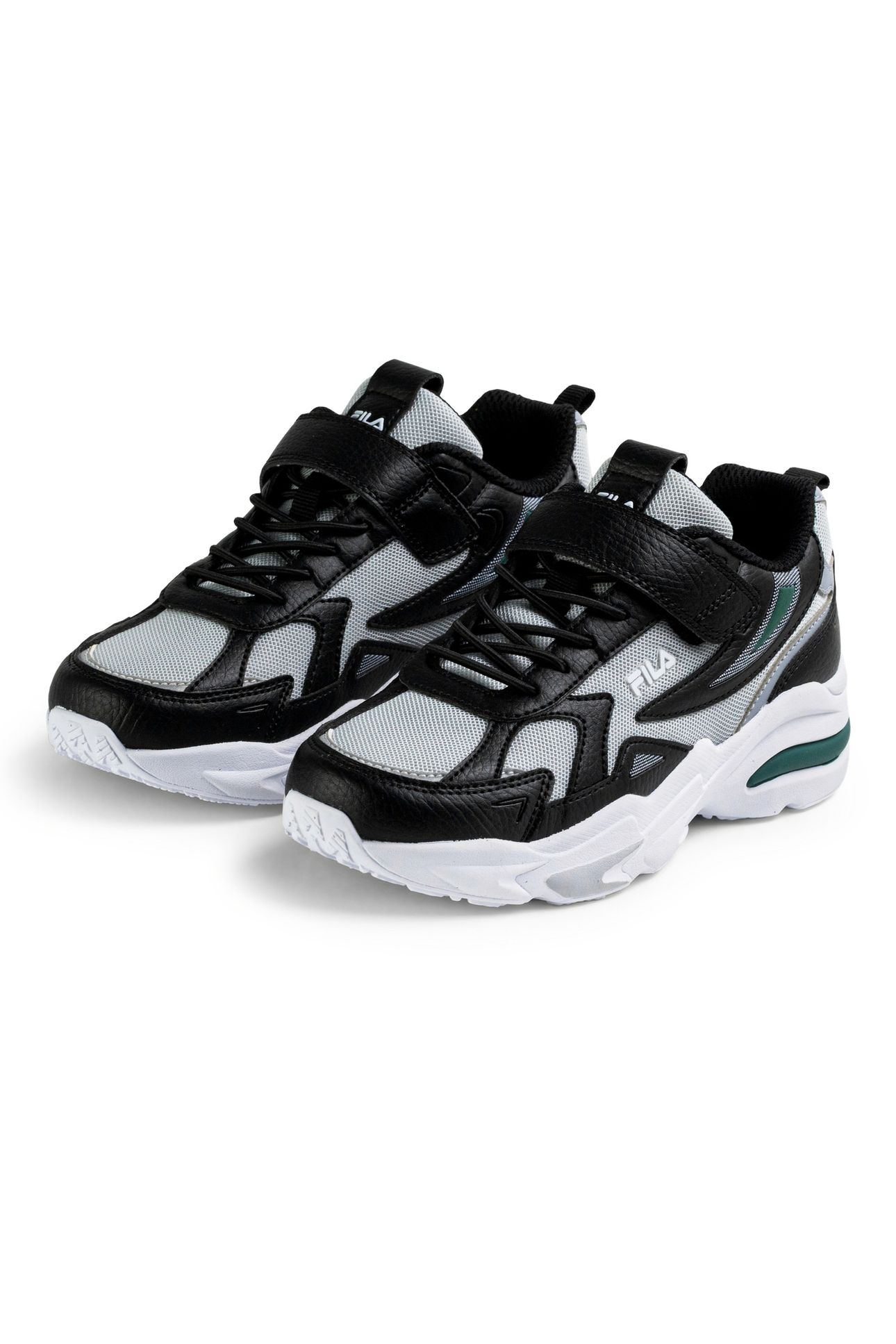 MADRUN VELCRO KIDS BLACK-POSY GREEN 2