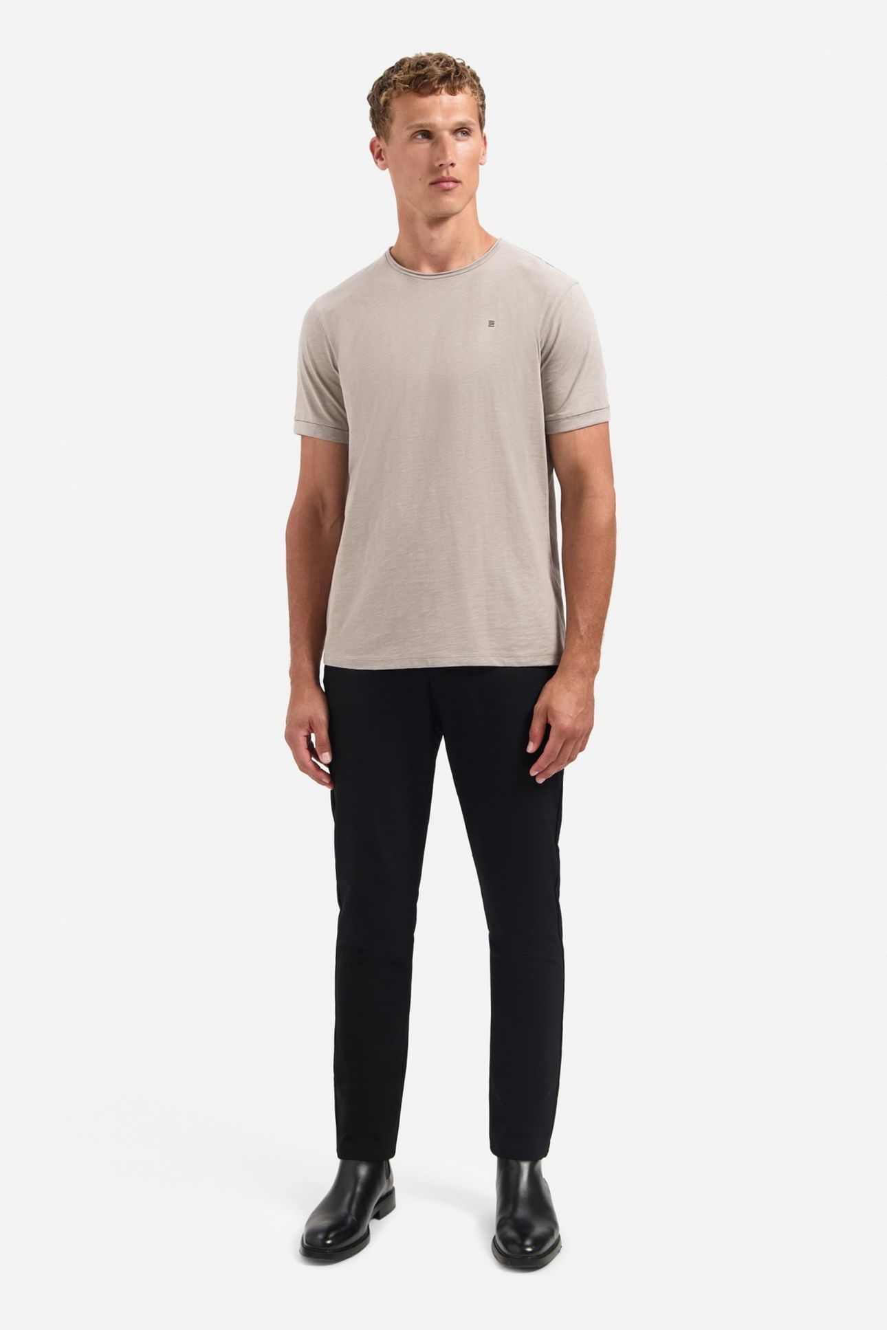 T-SHIRT CREWNECK SLUB CLAY 3