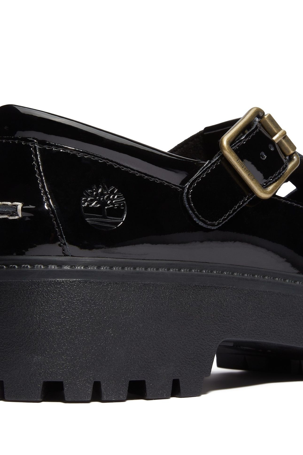 STONE STREET BUCKLE SHOE BLACK PATENT LEATHER 6
