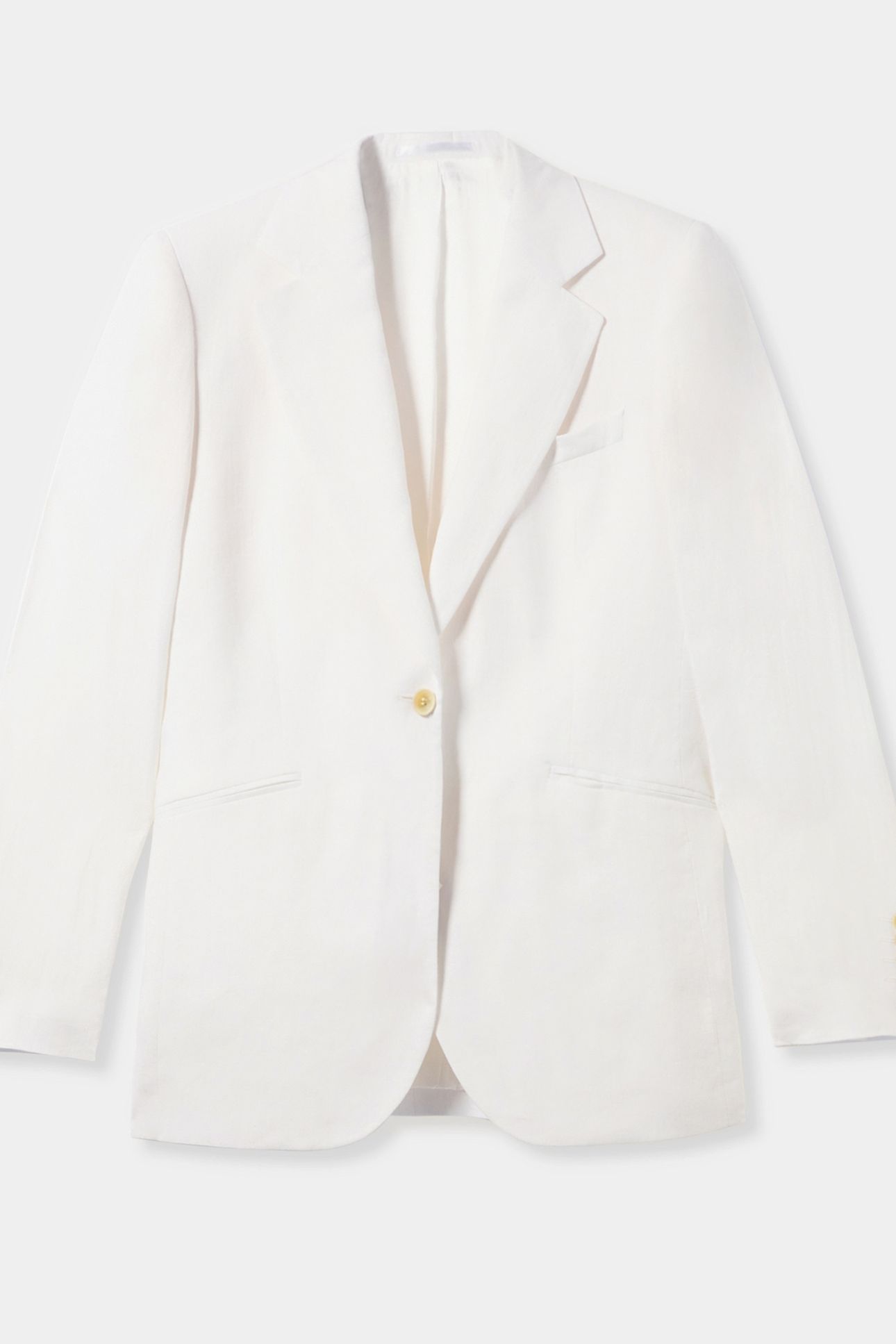 IRISH LINEN SINGLE-BREASTED BLAZER WHITE 5