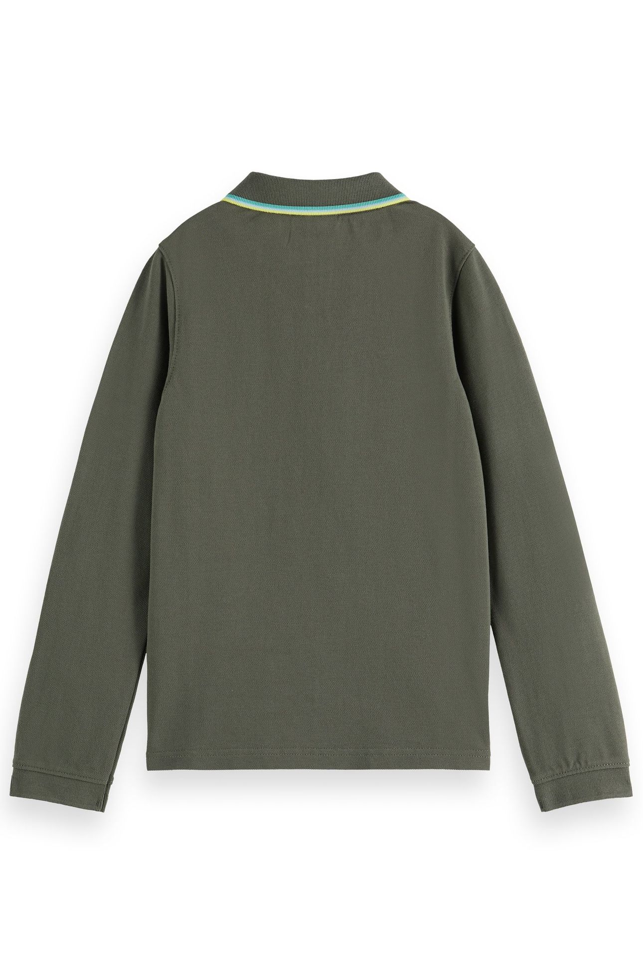 BOY LONG-SLEEVED PIQUE POLO THYME 2