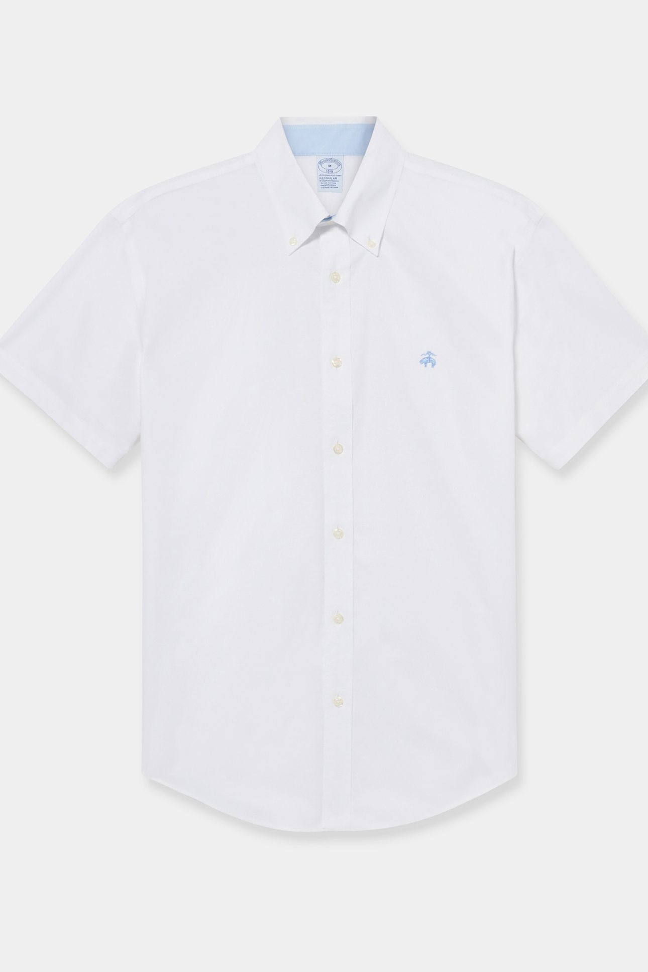 NON-IRON OXFORD STRETCH SOLIDS REGULAR OPEN WHITE 3