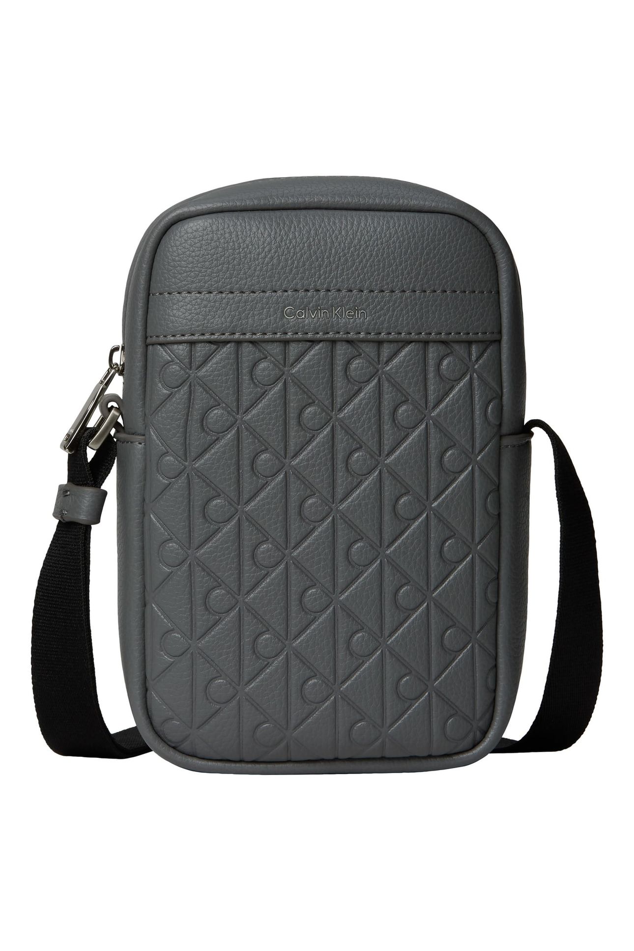 EMBLEM EMBOSS SLING BAG CHARCOAL GRAY 1