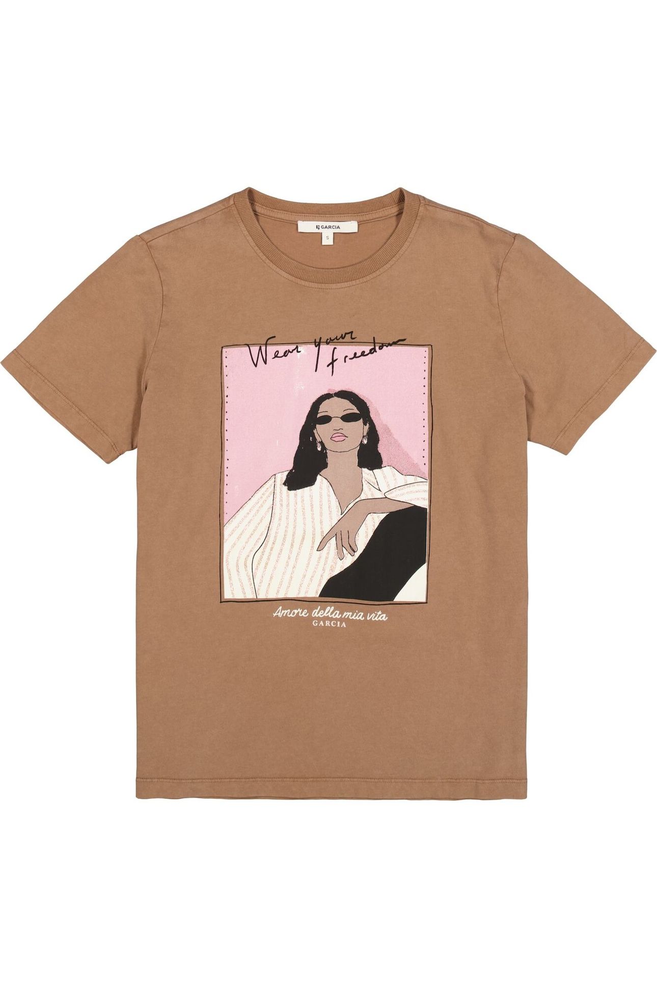 LADIES T-SHIRT SS SOFT TAUPE 4