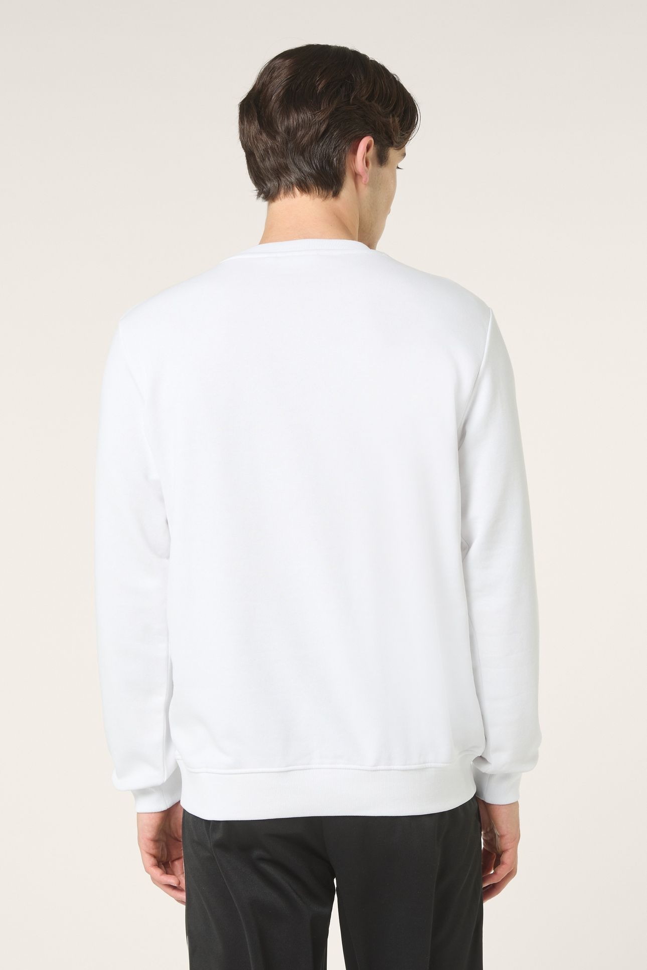 SAGANO REGULAR TAPED CREWNECK SWEATSHIRT BRIGHT WHITE 3