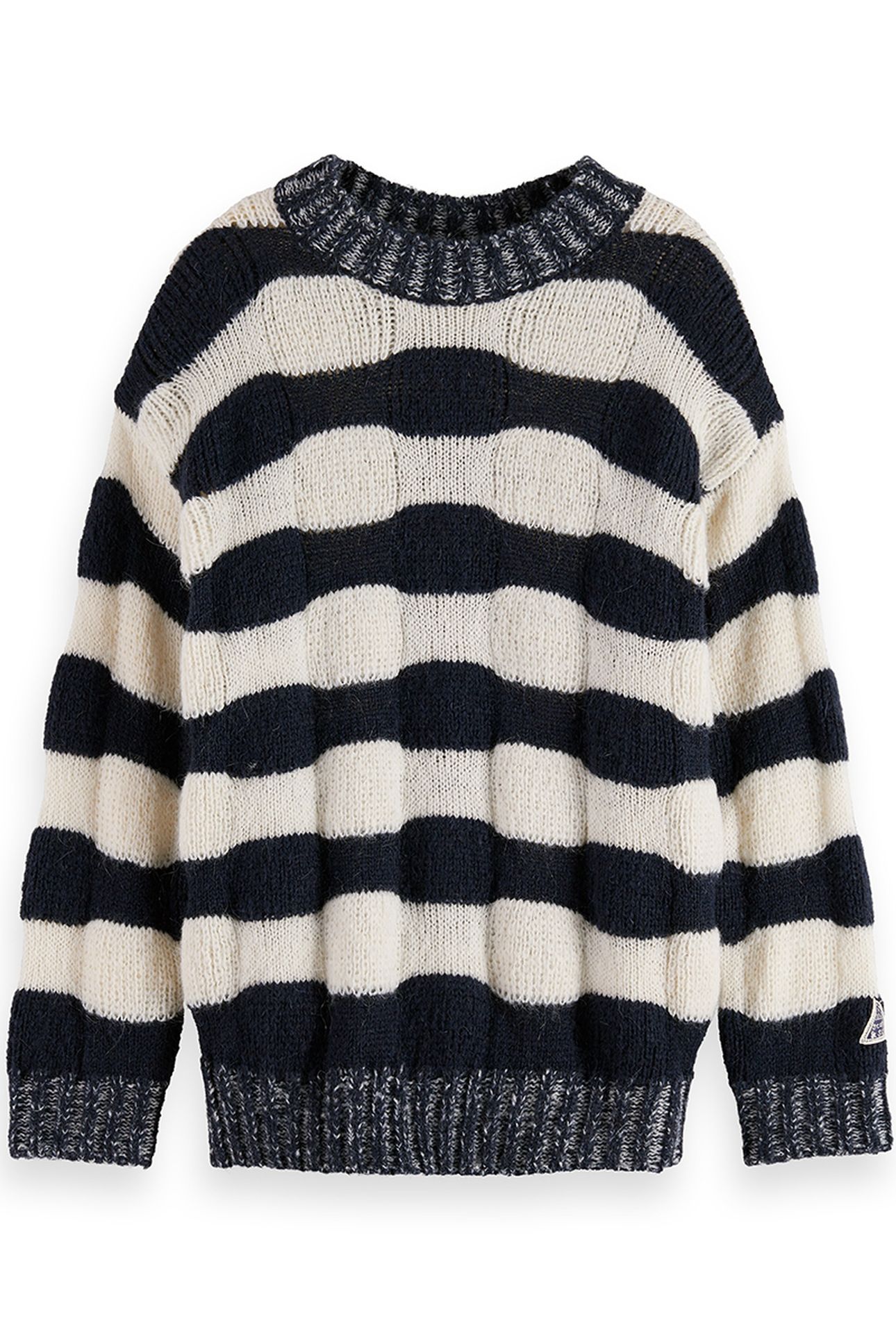 GIRL LOOSE-FIT CHUNKY STRIPED PULLOVER SKY CAPTAIN 1