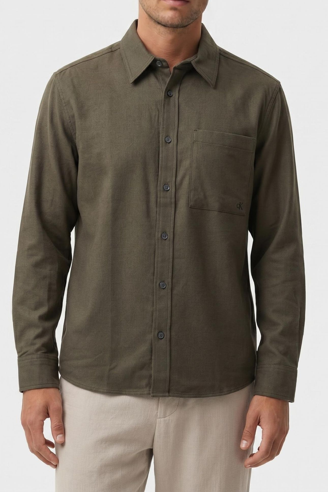 LS MELANGE FLANNEL SHIRT FATIGUE 1