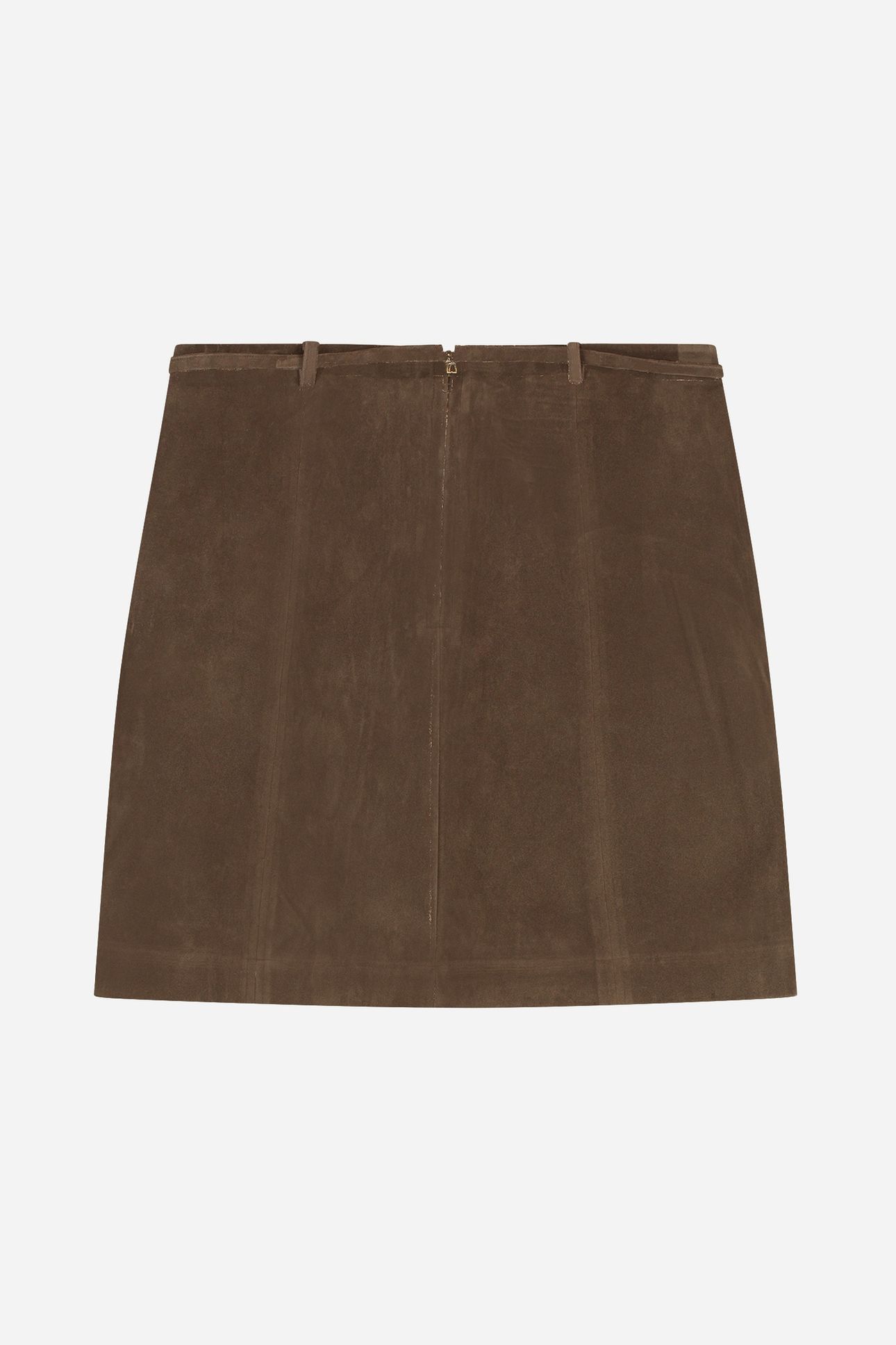 NOUS SOMMES LABELS – PENNIE FAUX SUEDE SKIRT BROWN 4