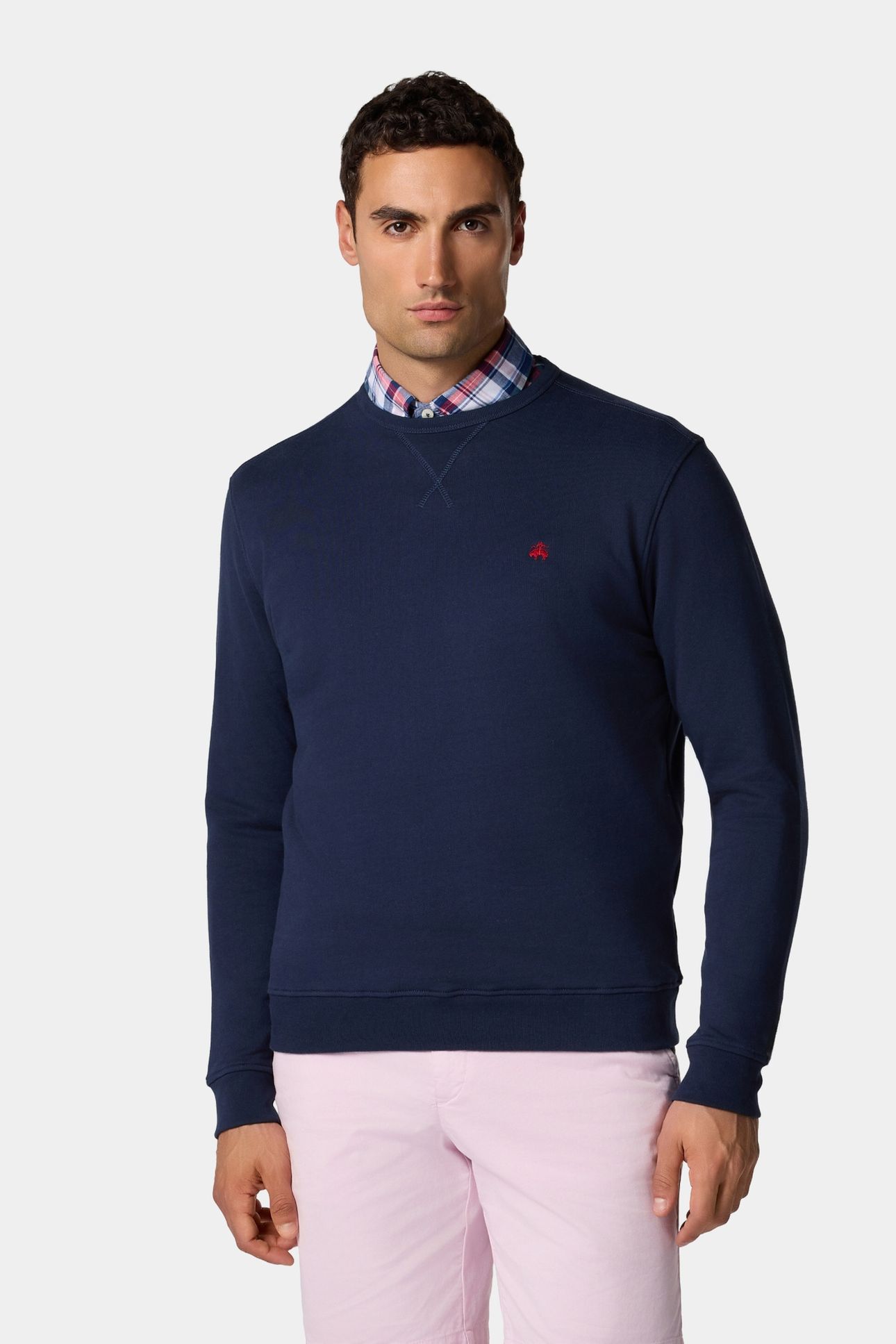 GOLDEN FLEECE EMBROIDERY CREWNECK SWEATSHIRT NAVY 1