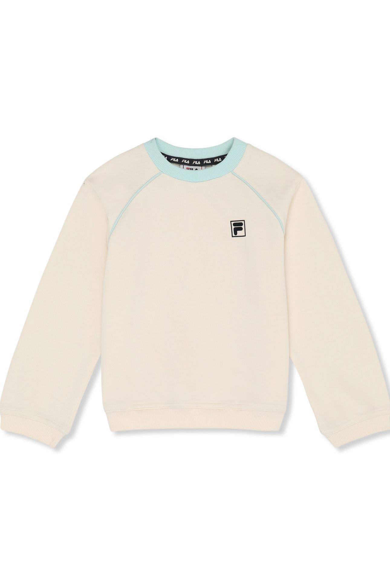 PRATOLINO LOOSE CREWNECK SWEATSHIRT EGRET-SOOTHING SEA 1