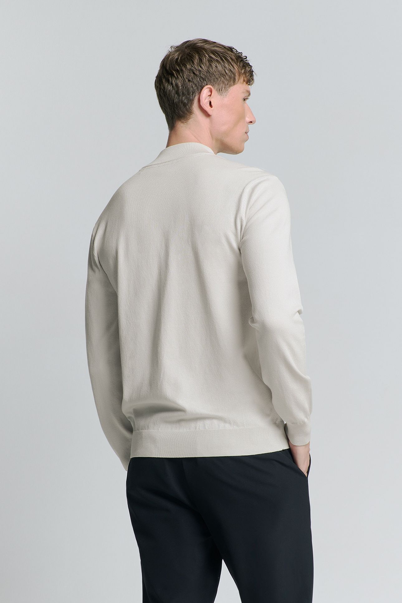 PULLOVER HALF ZIP CHALK 4