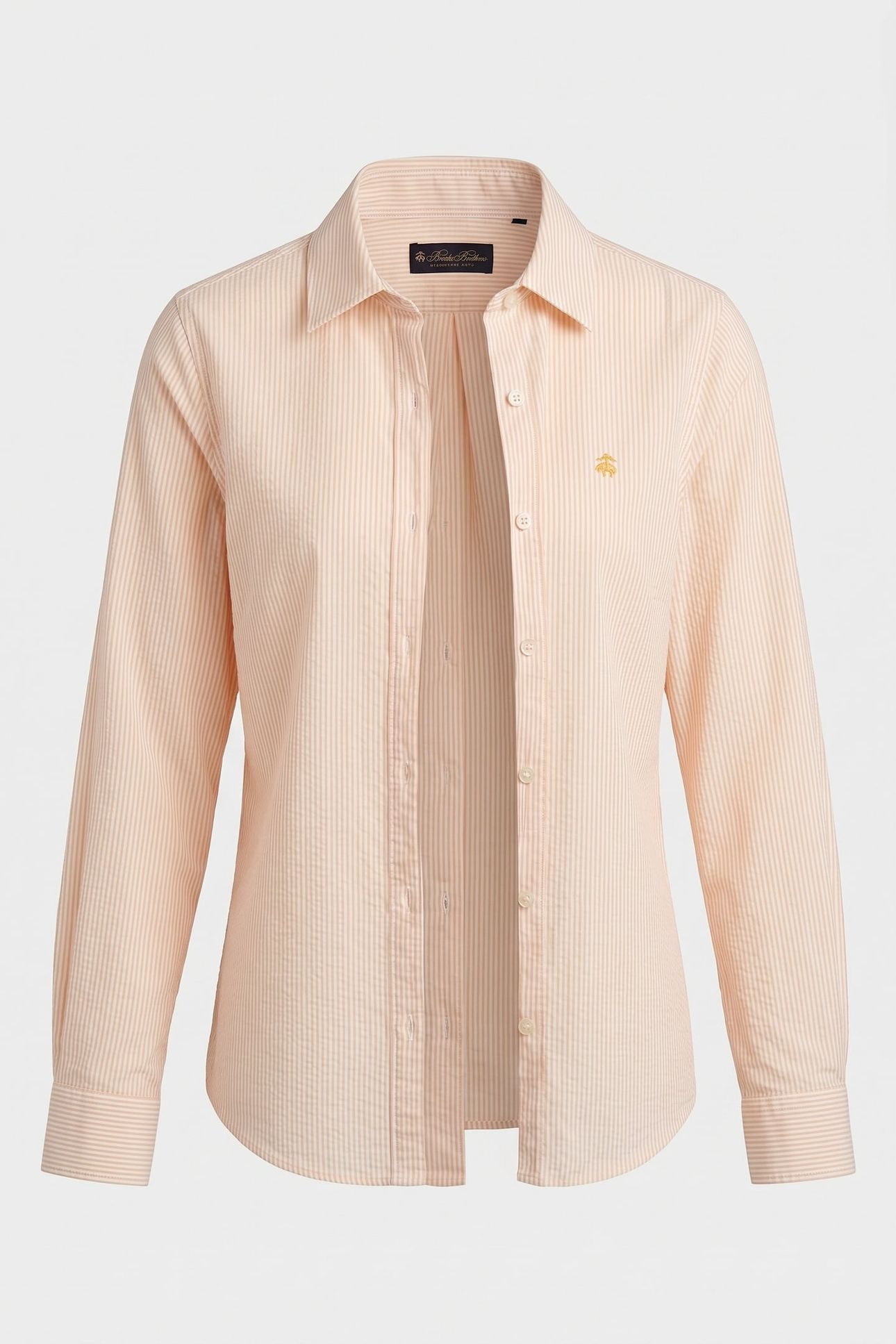 COTTON SEERSUCKER LOGO SHIRT YELLOW 3