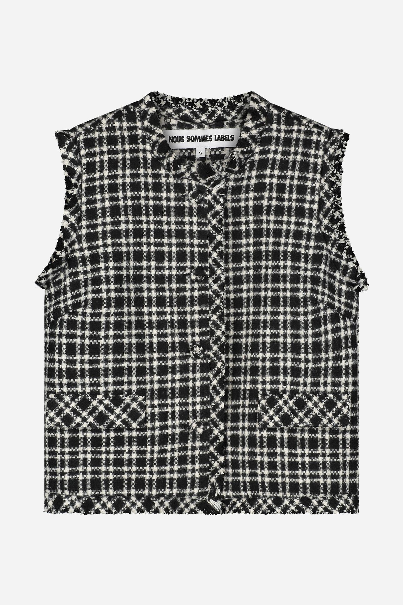 NOUS SOMMES LABELS – JIMMIE TWEED GILET BLACK 4