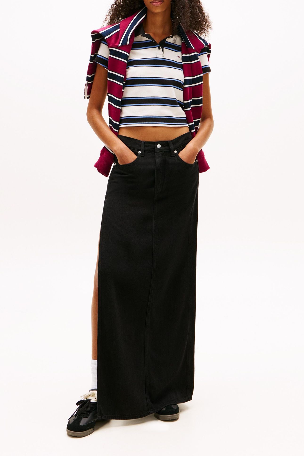 MAXI SKIRT DENIM BLACK 1