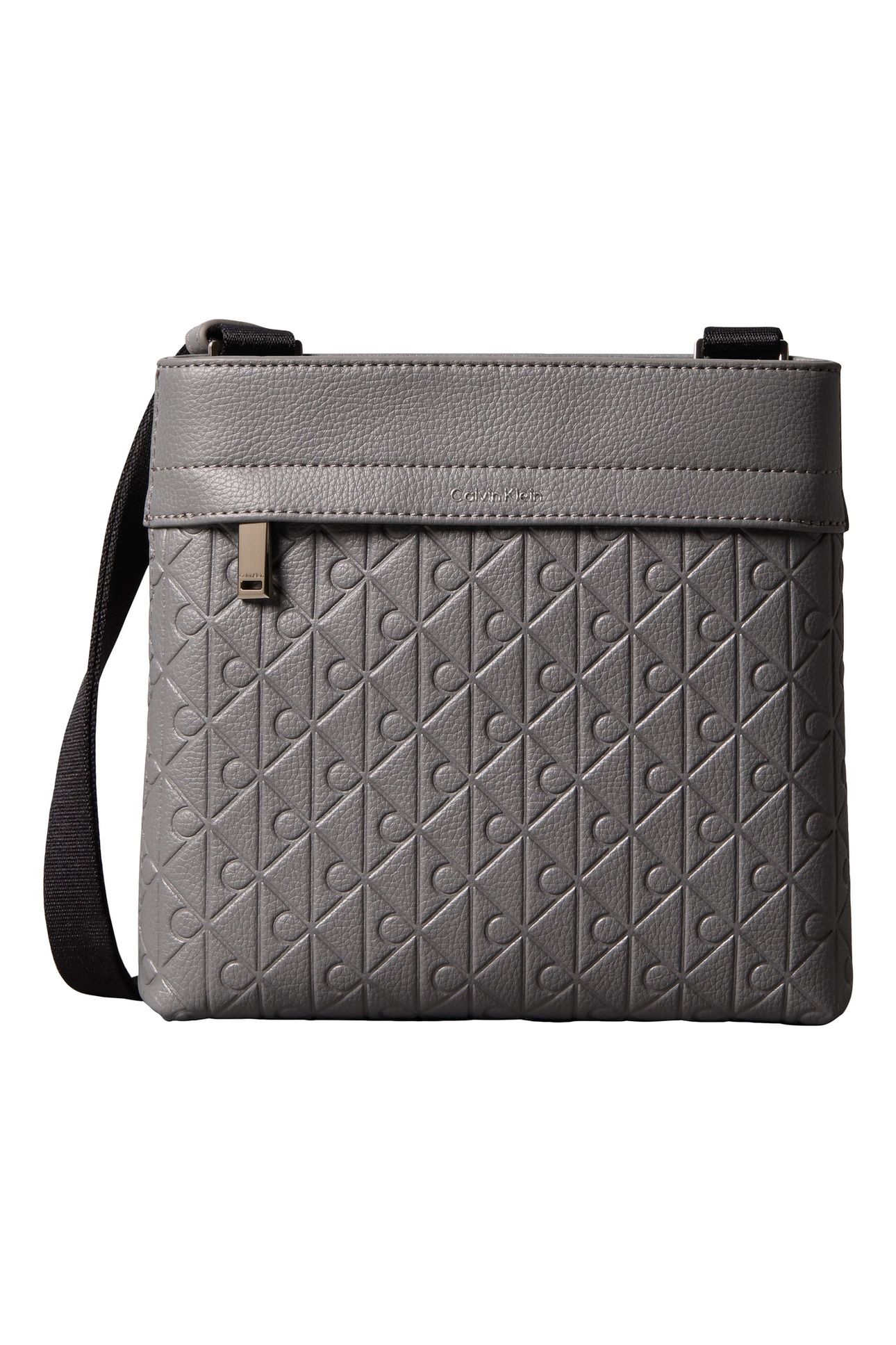 EMBLEM EMBOSS SLING BAG CHARCOAL GRAY 2