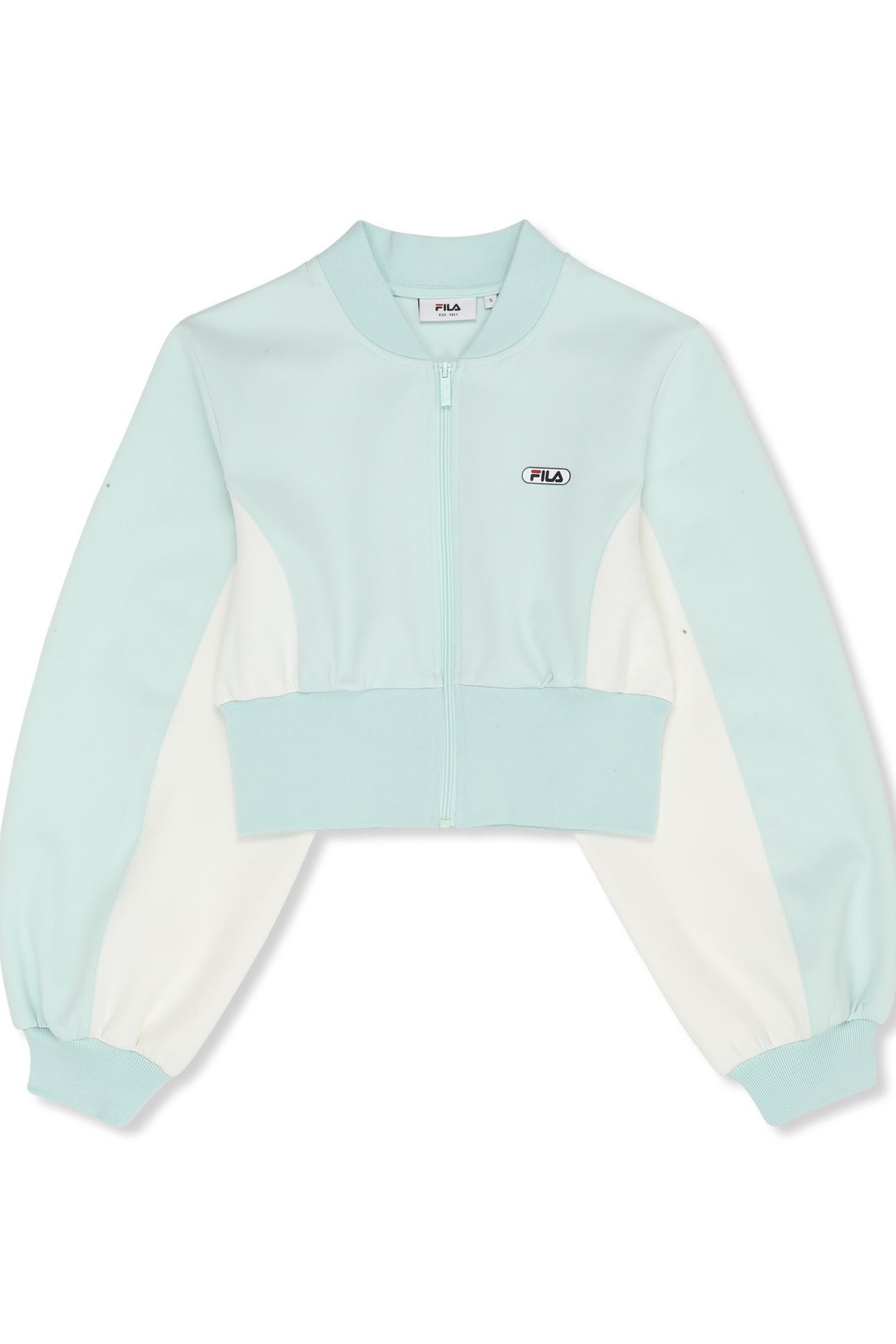 LECORE CROPPED HIGH RIB SCUBA TRACK JACKET SOOTHING SEA-EGRE 4