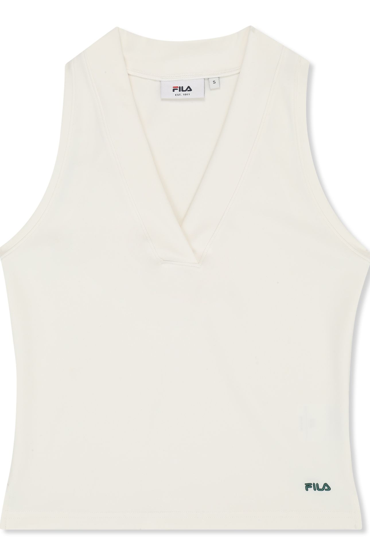 LUNATA GRAPHIC SLEEVELESS V-NECK TOP EGRET 5