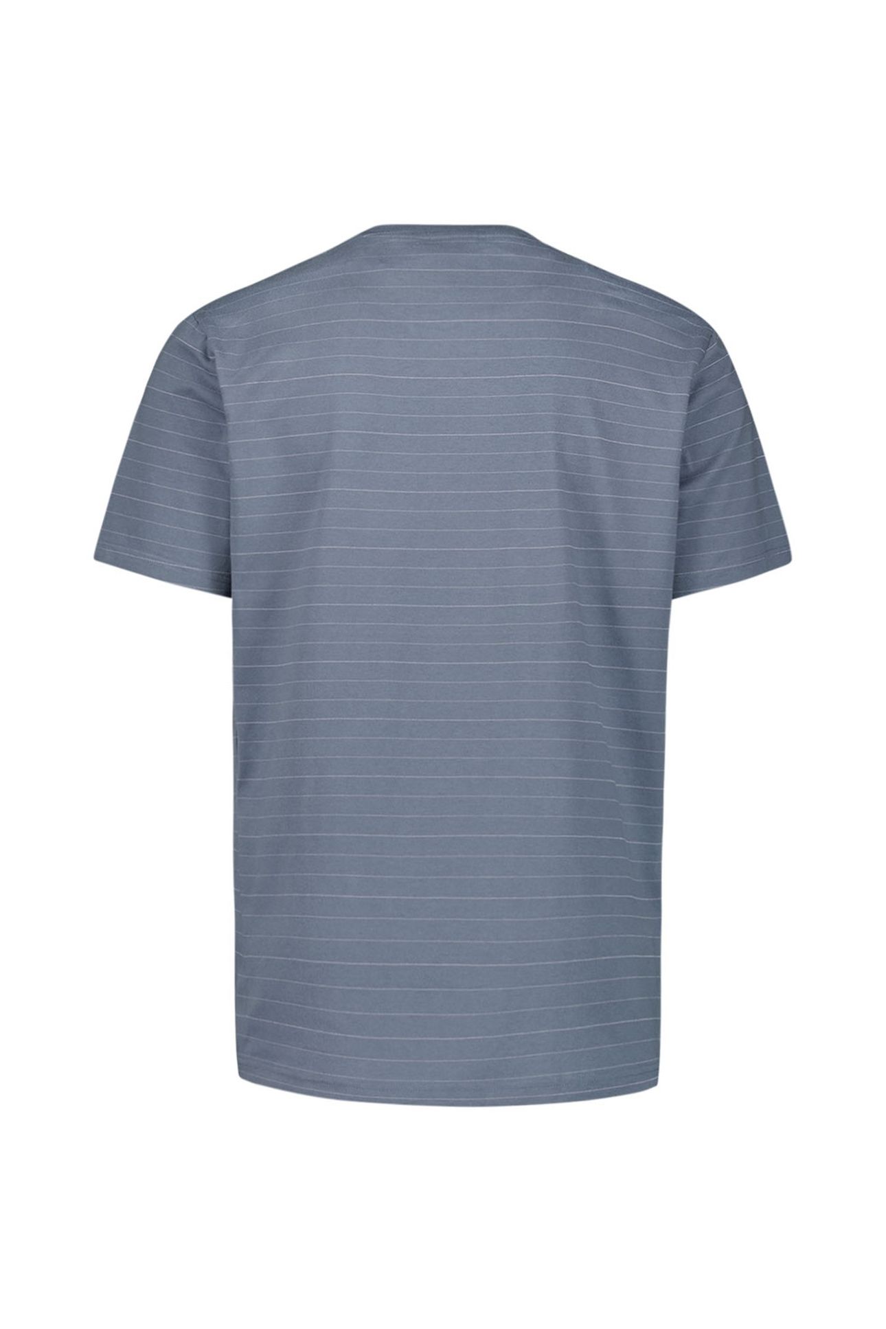 T-SHIRT CREWNECK YARN DYED PIN STRIPE WASHED BLUE 2
