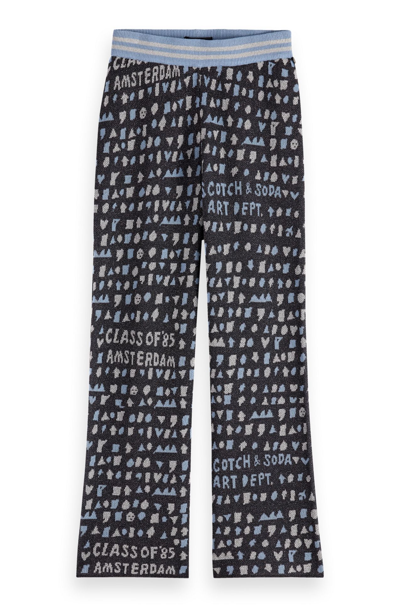 GIRL STRAIGHT-LEG JACQUARD SWEATPANTS CHARCOAL ART 2