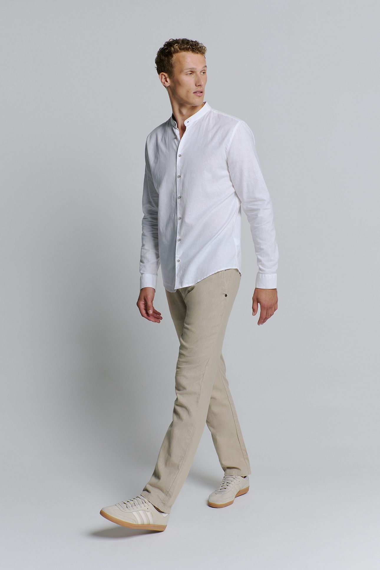 PANTS WITH LINEN GARMENT DYED LIGHT DESERT 1