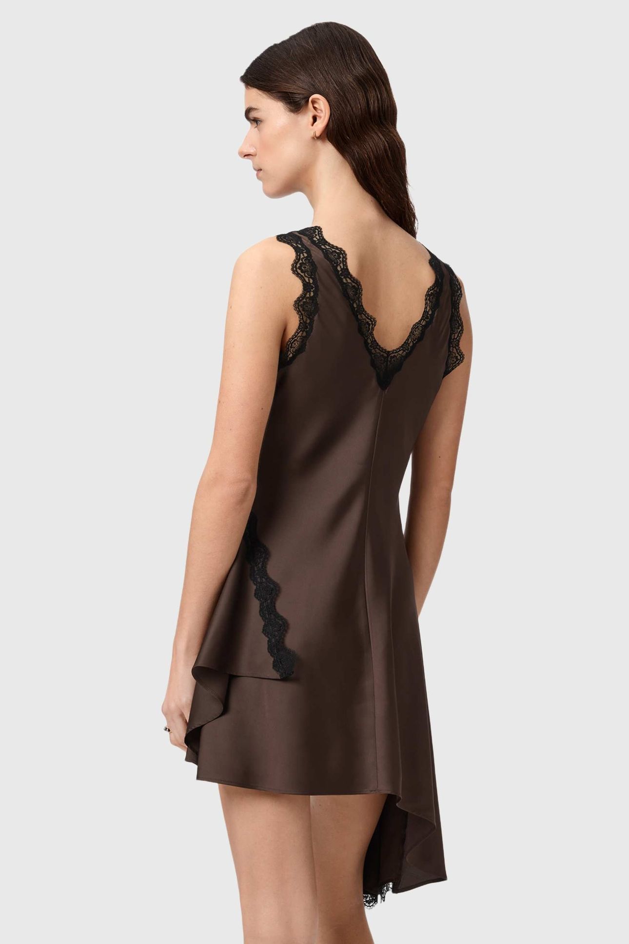 ILKA LACE DRESS BITTER BROWN 4