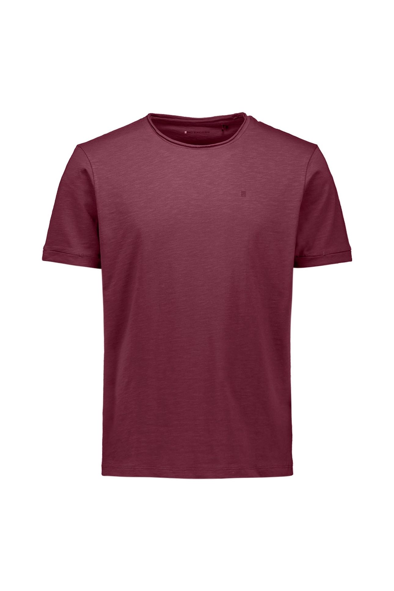 T-SHIRT CREWNECK SLUB DARK WINE 1