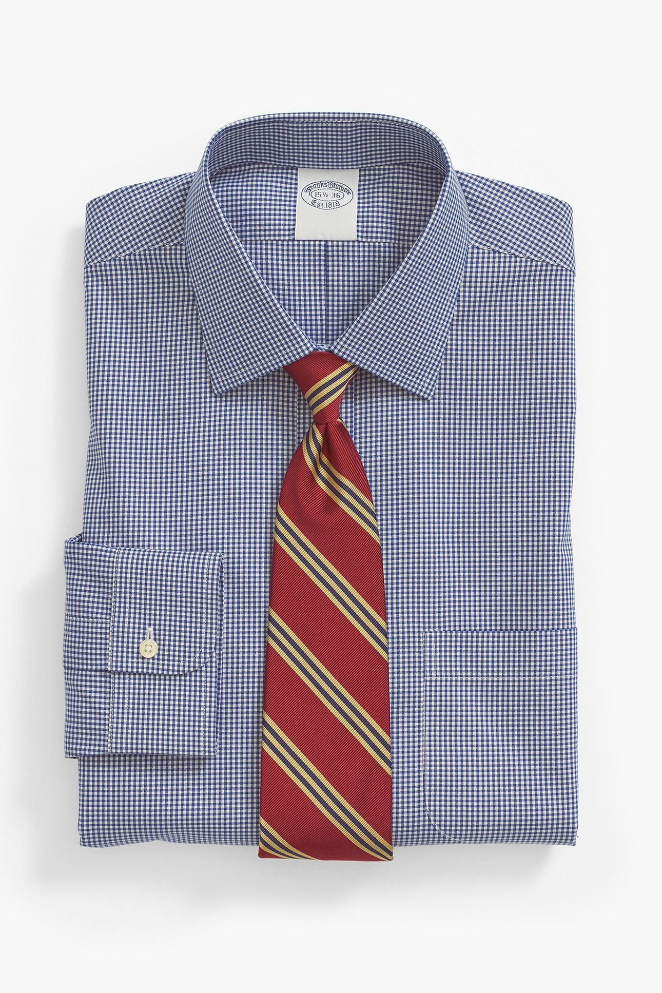REGULAR FIT NON-IRON GINGHAM SHIRT WITH AINSLEY COLLAR BRIGH 4