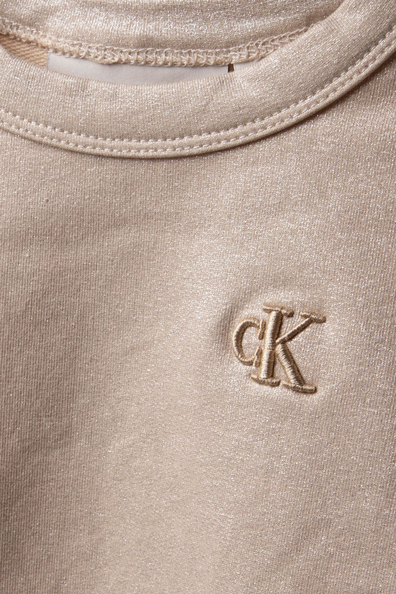 GIRLS GLITTER COATED LS TEE FROSTED ALMOND 4