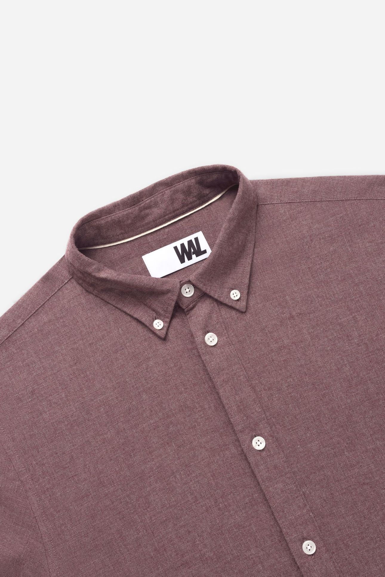WAL – JAMES BRUSHED TWILL REGULAR SHIRT BURGUNDY 3