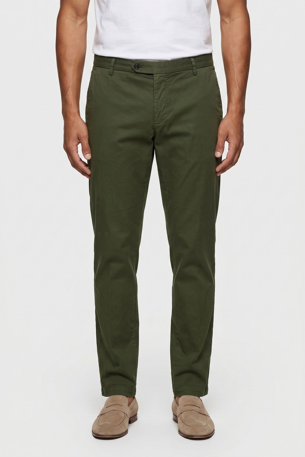 CHINO COTTON MILITARY GREEN 1