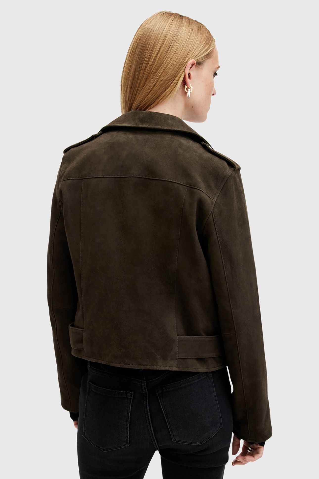 SUEDE BALFERN BIKER TARMAC GREEN 6