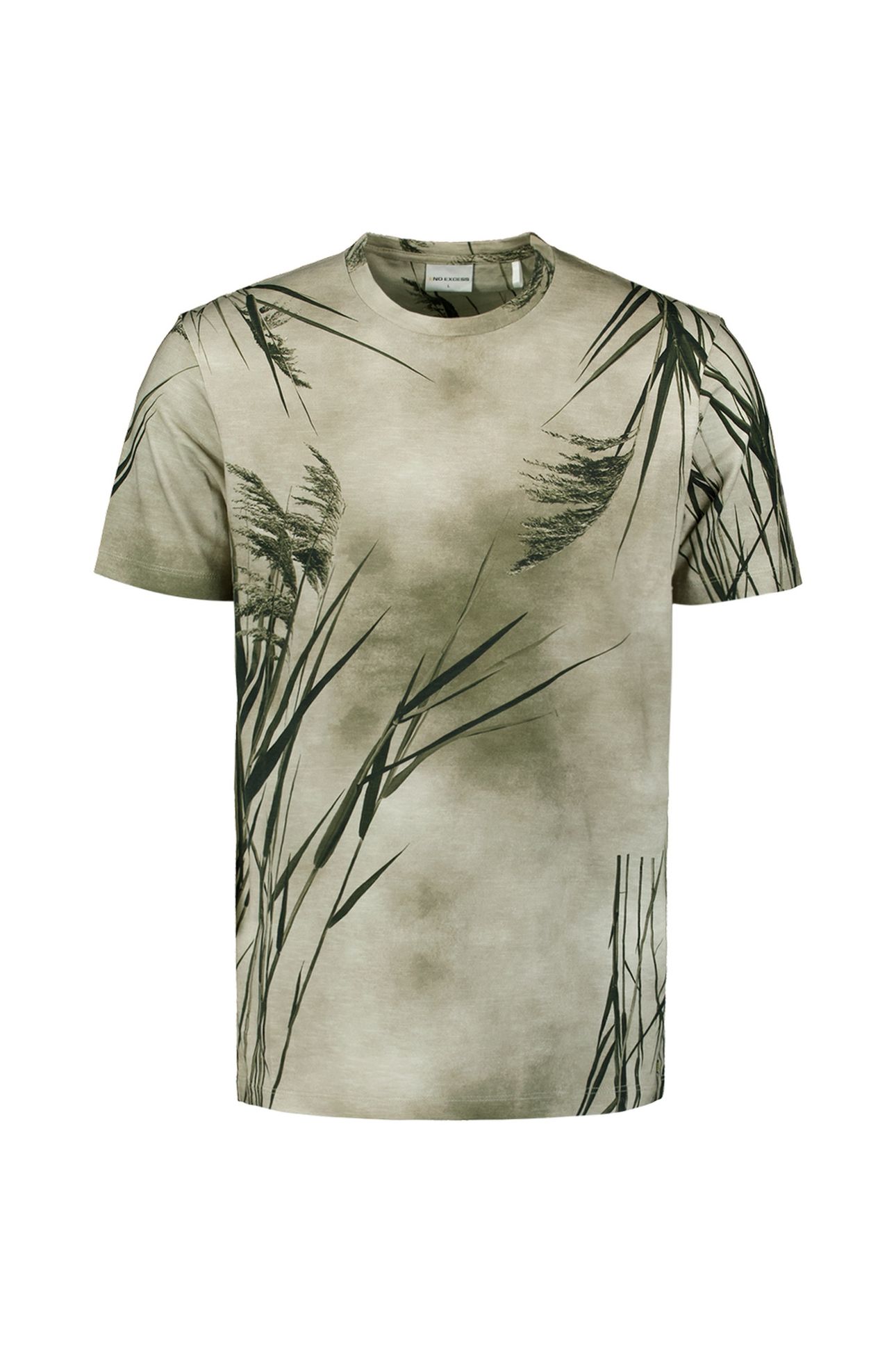 T-SHIRT CREWNECK SLUB ALLOVER PRINTED OFFWHITE 1