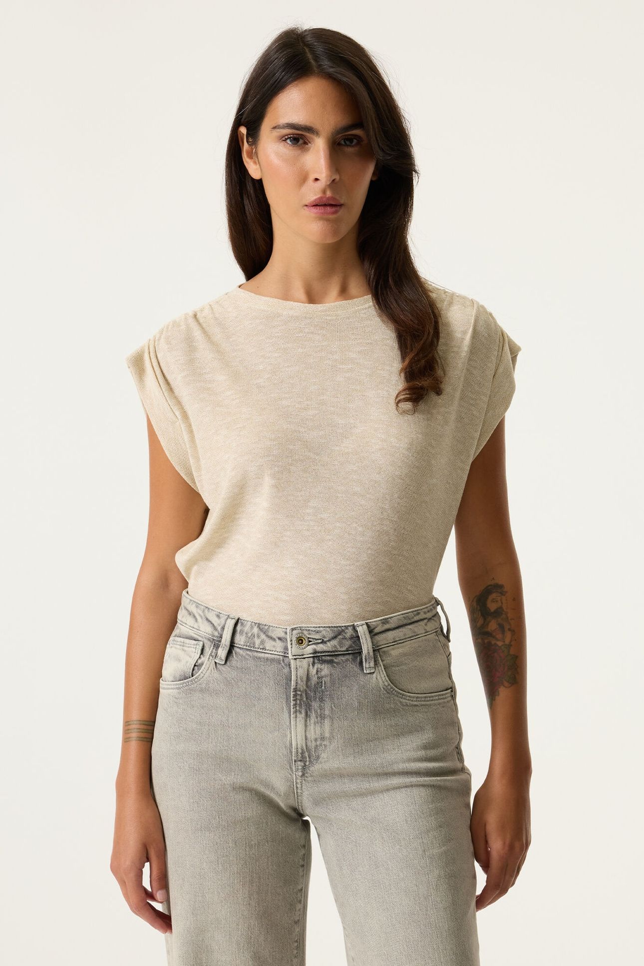 LADIES T-SHIRT SS SAND MELEE 1