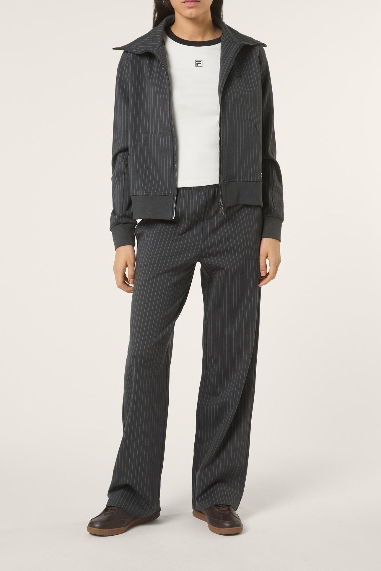 BELLARIVA WIDE PINSTRIPED PANTS PHANTOM 2