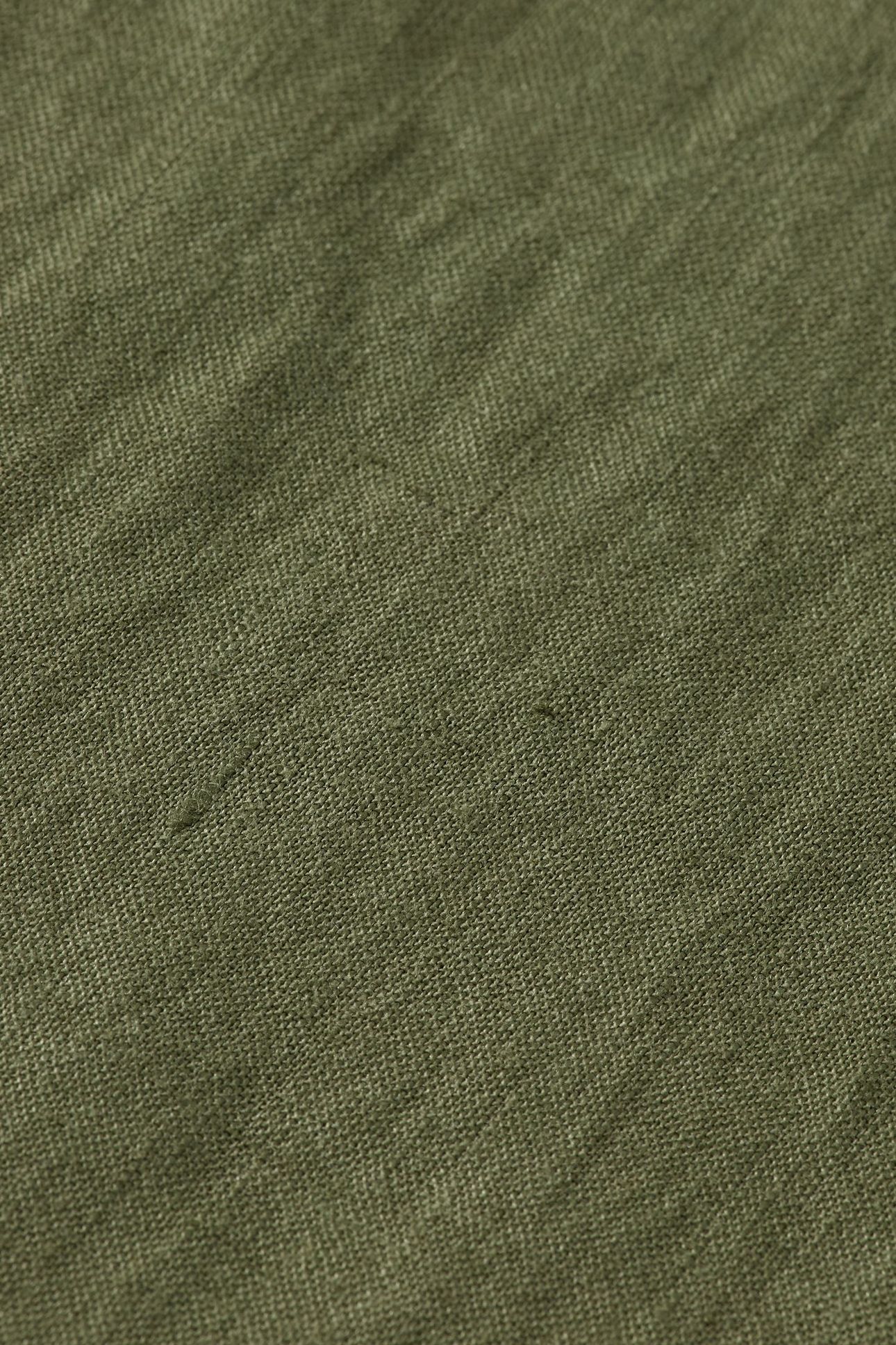 SEASONAL CORE - REGULAR FIT LINEN SHIRT ARMY 8