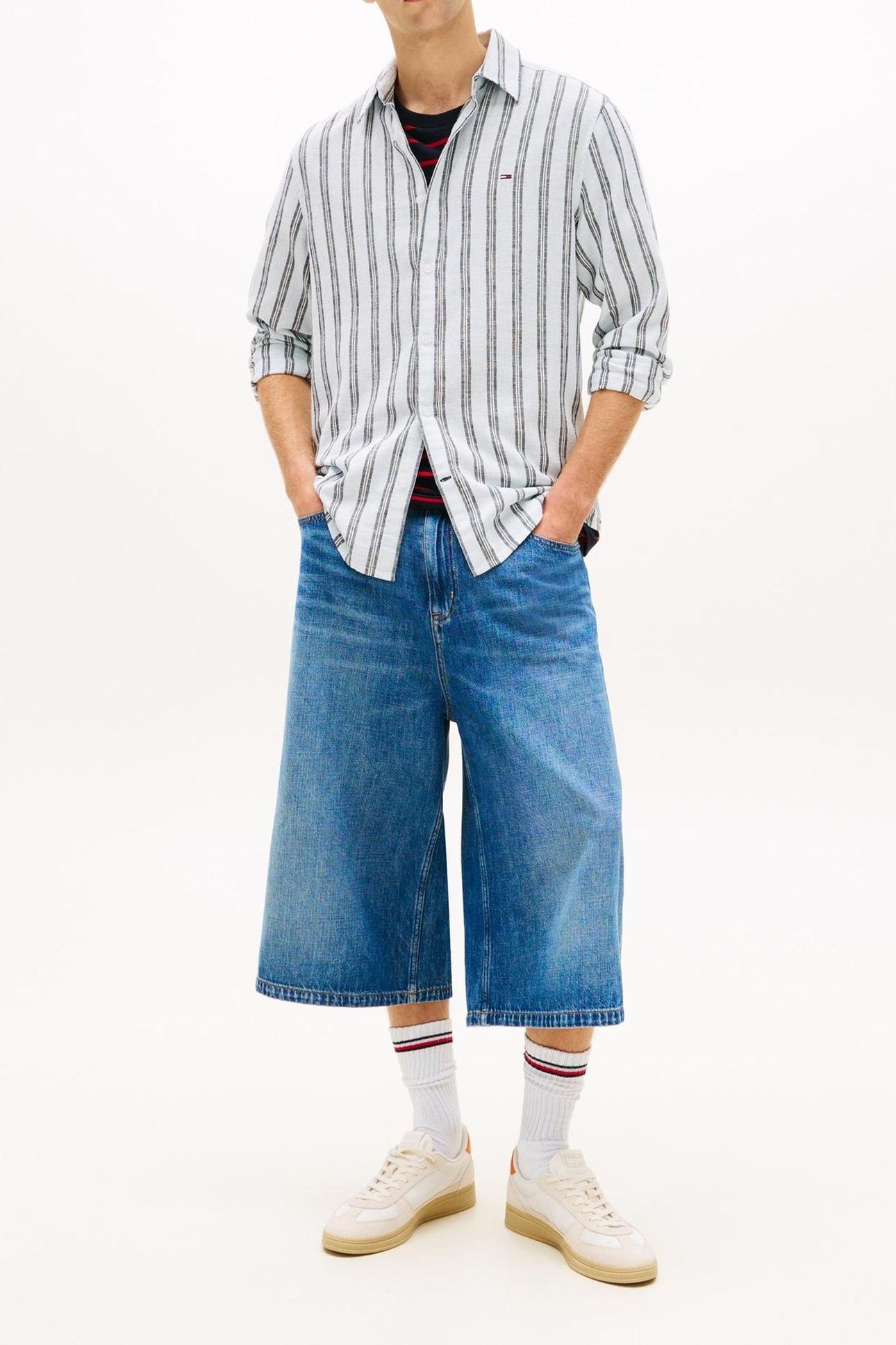 TJM REGULAR LINEN SHIRT SWEET BLUE STRIPES 1