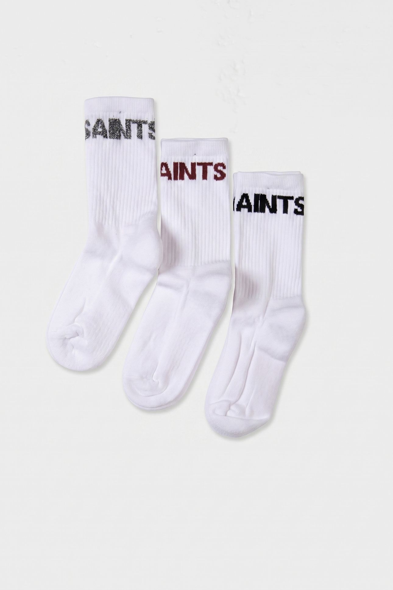 JAE LOGO SOCKS 3PK BLACK/WHITE 1
