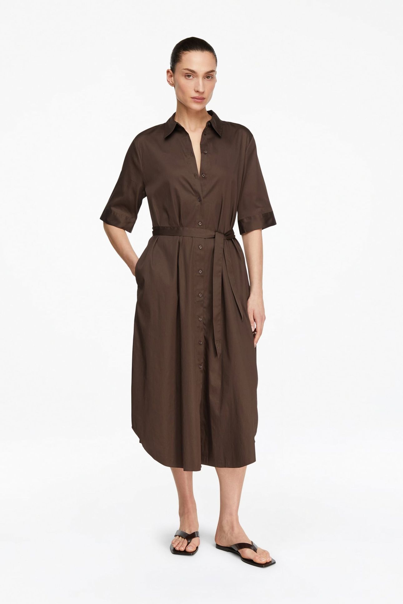 COMMA DRESSES BROWN 1