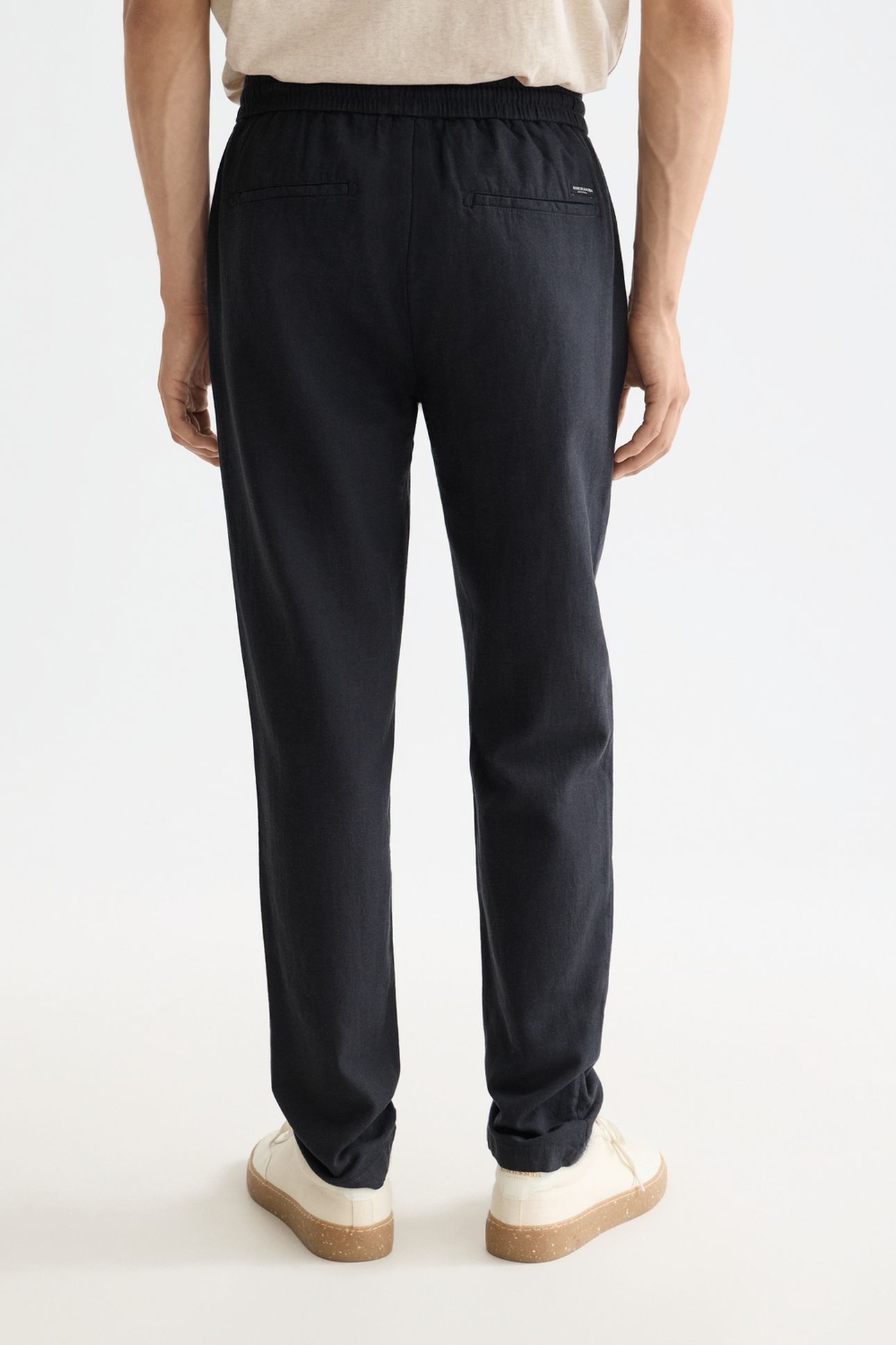 WARREN - COTTON/ LINEN TWILL JOGGER BLACK 2