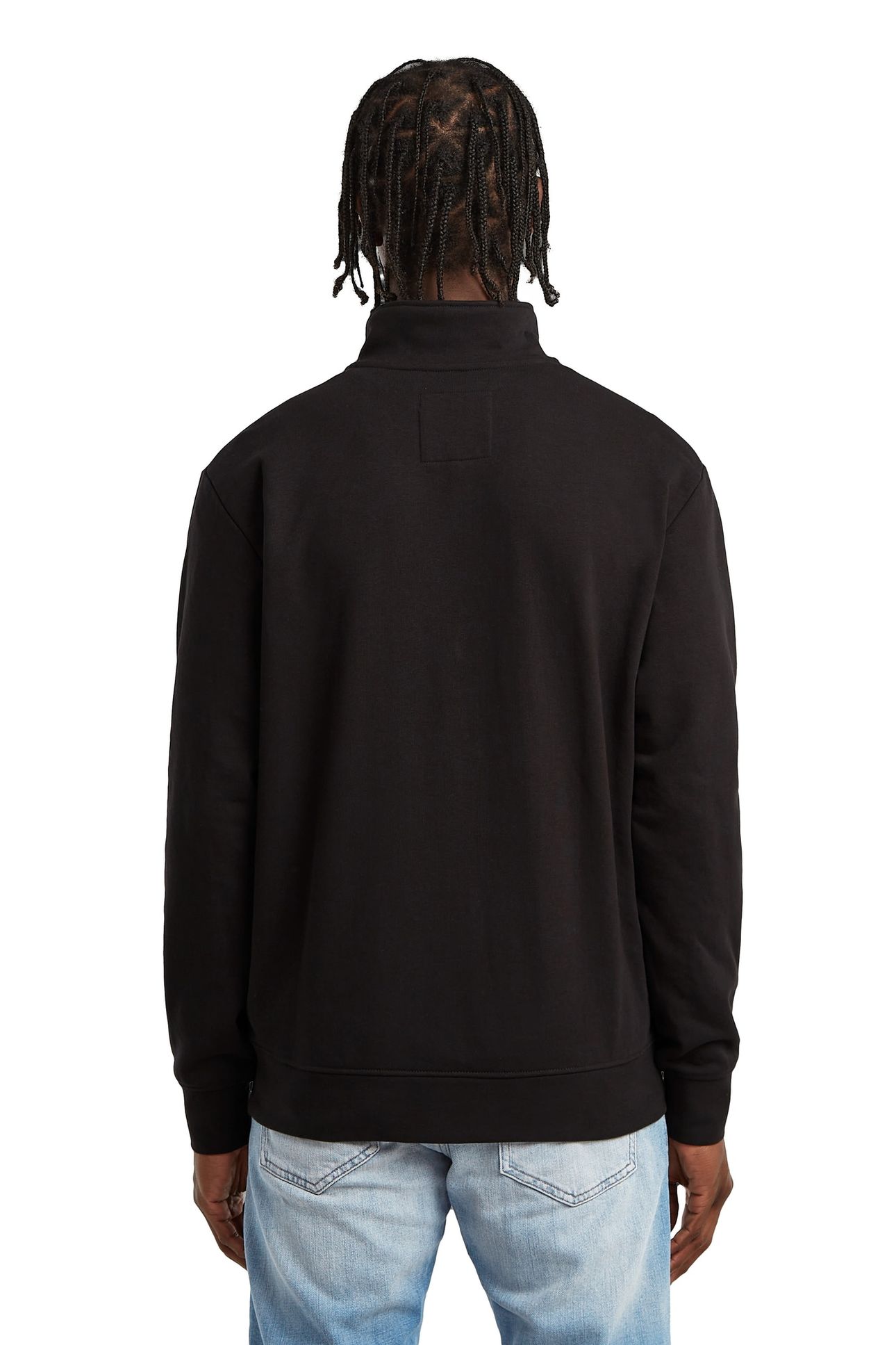 HALF ZIP SWEATER LABEL BADGE BLACK 4