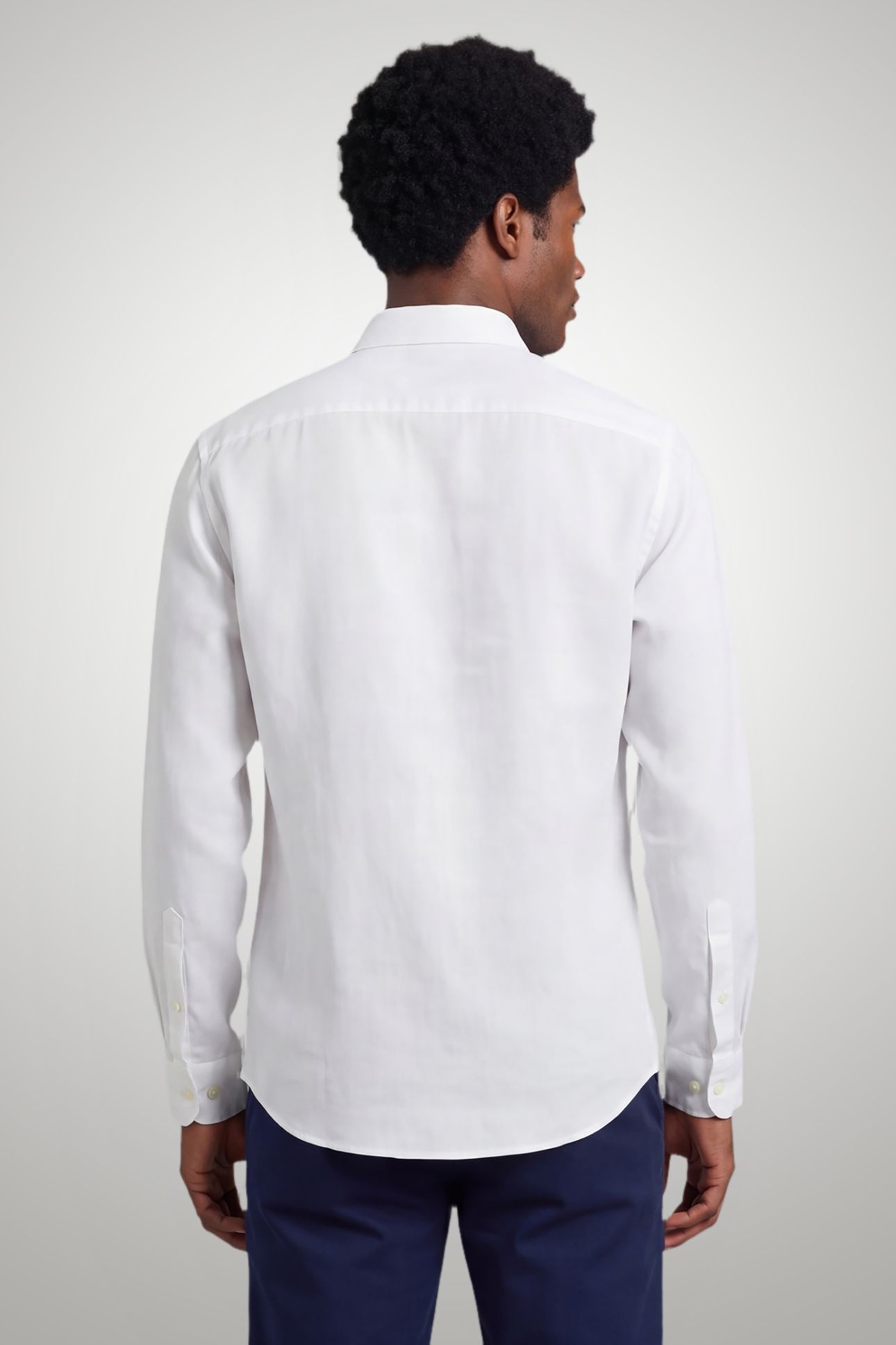 COTTON/LINNEN SHIRT WHITE 2